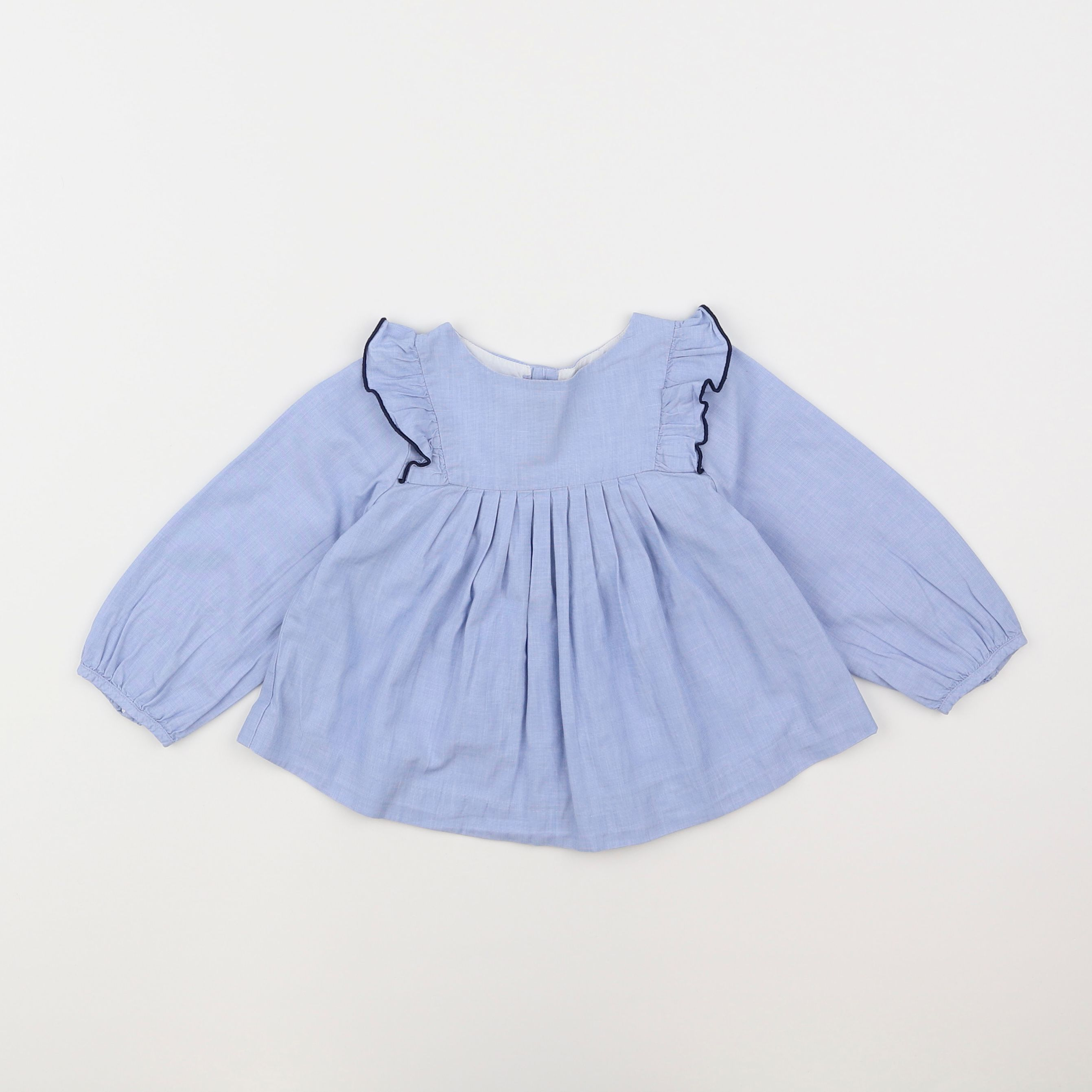 Jacadi - blouse bleu - 18 mois