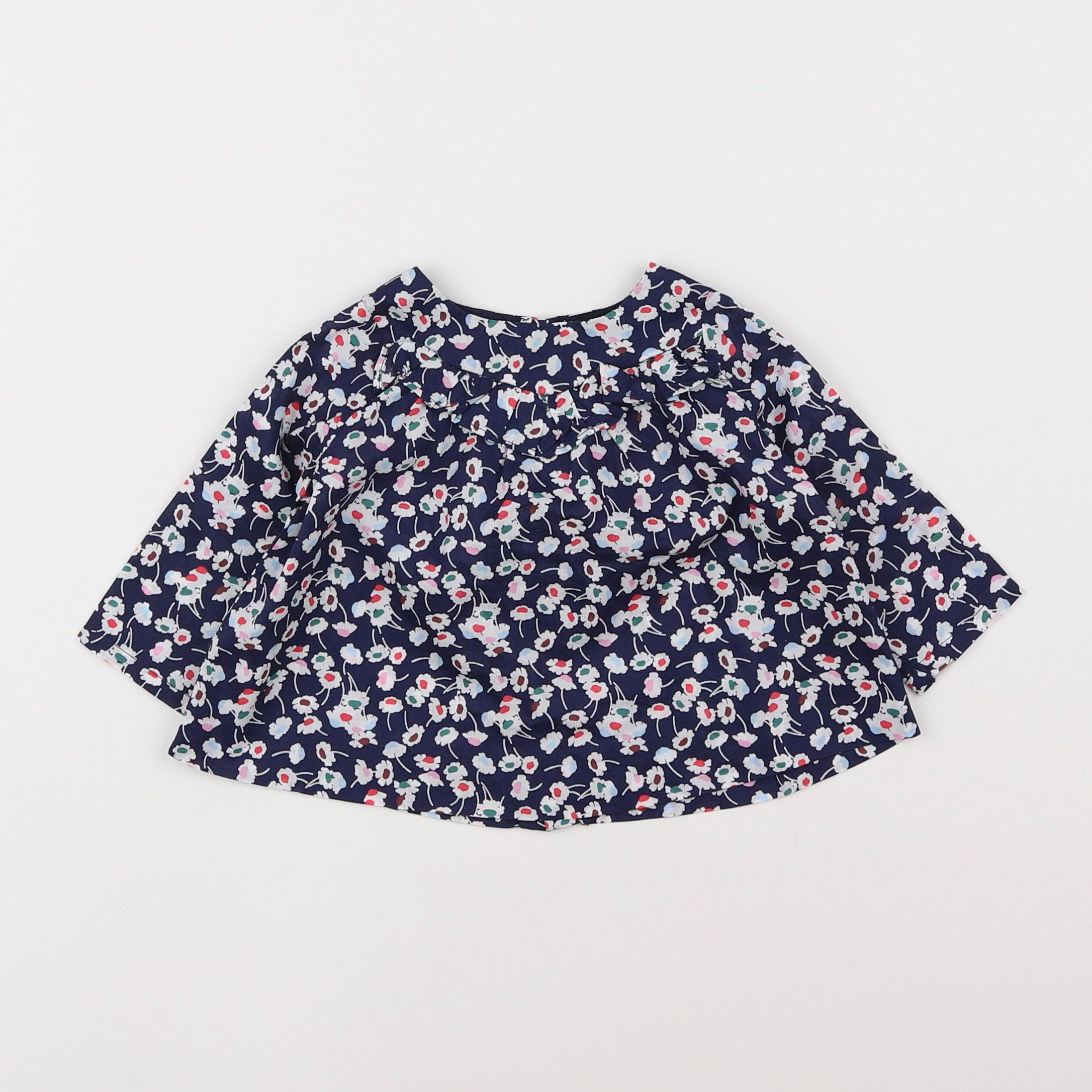 Jacadi - blouse liberty bleu - 6 mois