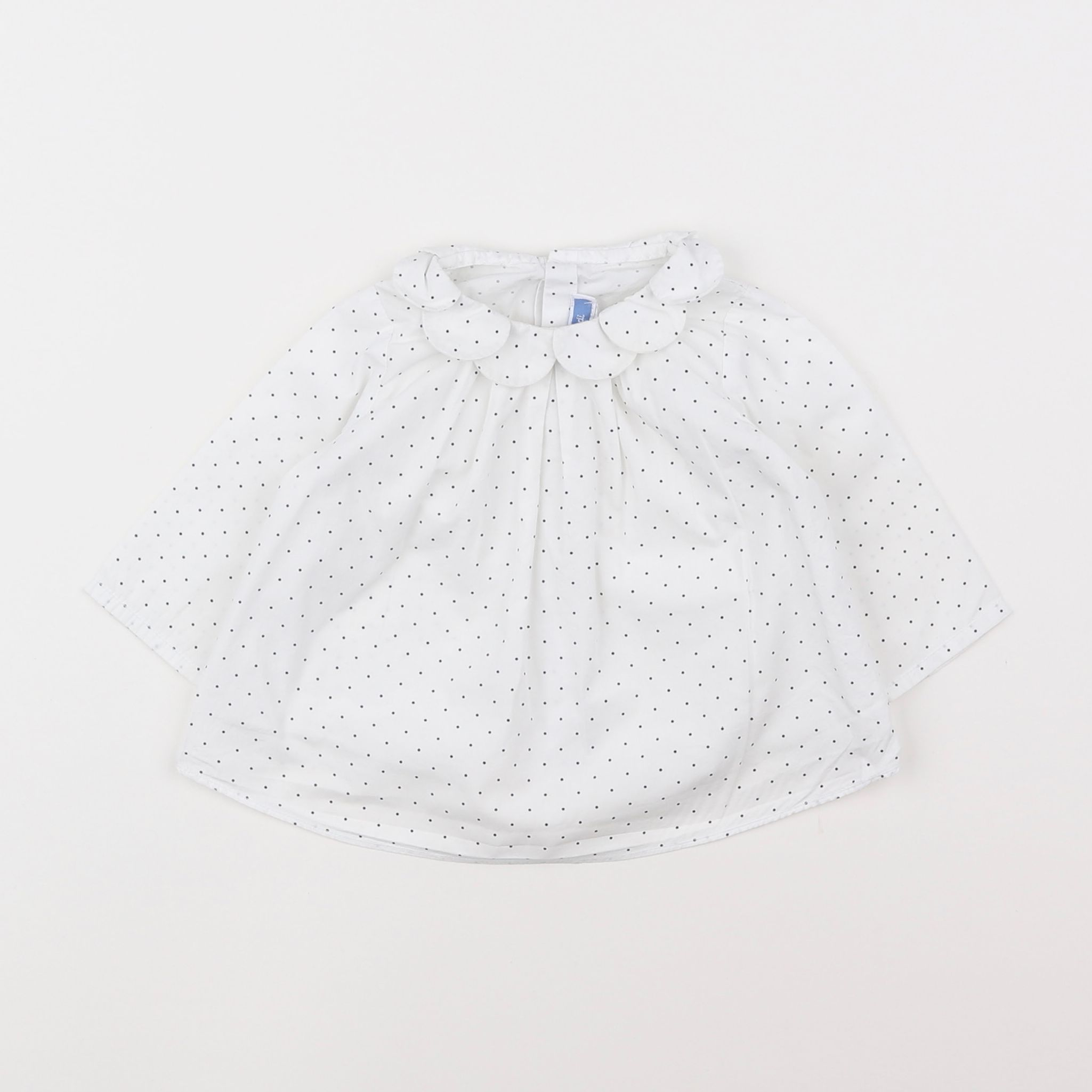 Jacadi - blouse blanc, bleu - 6 mois