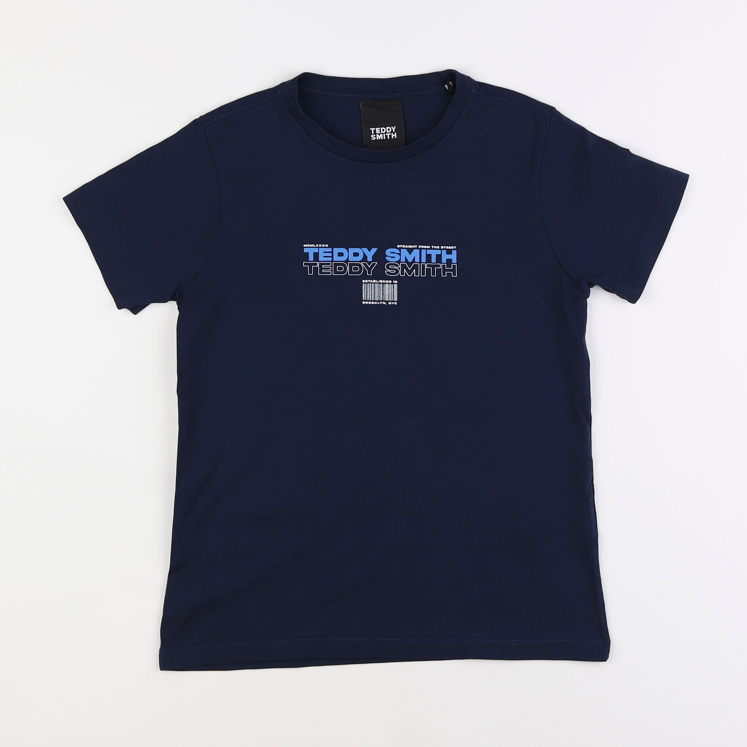 Teddy Smith - tee-shirt imprimé au dos bleu - 12 ans