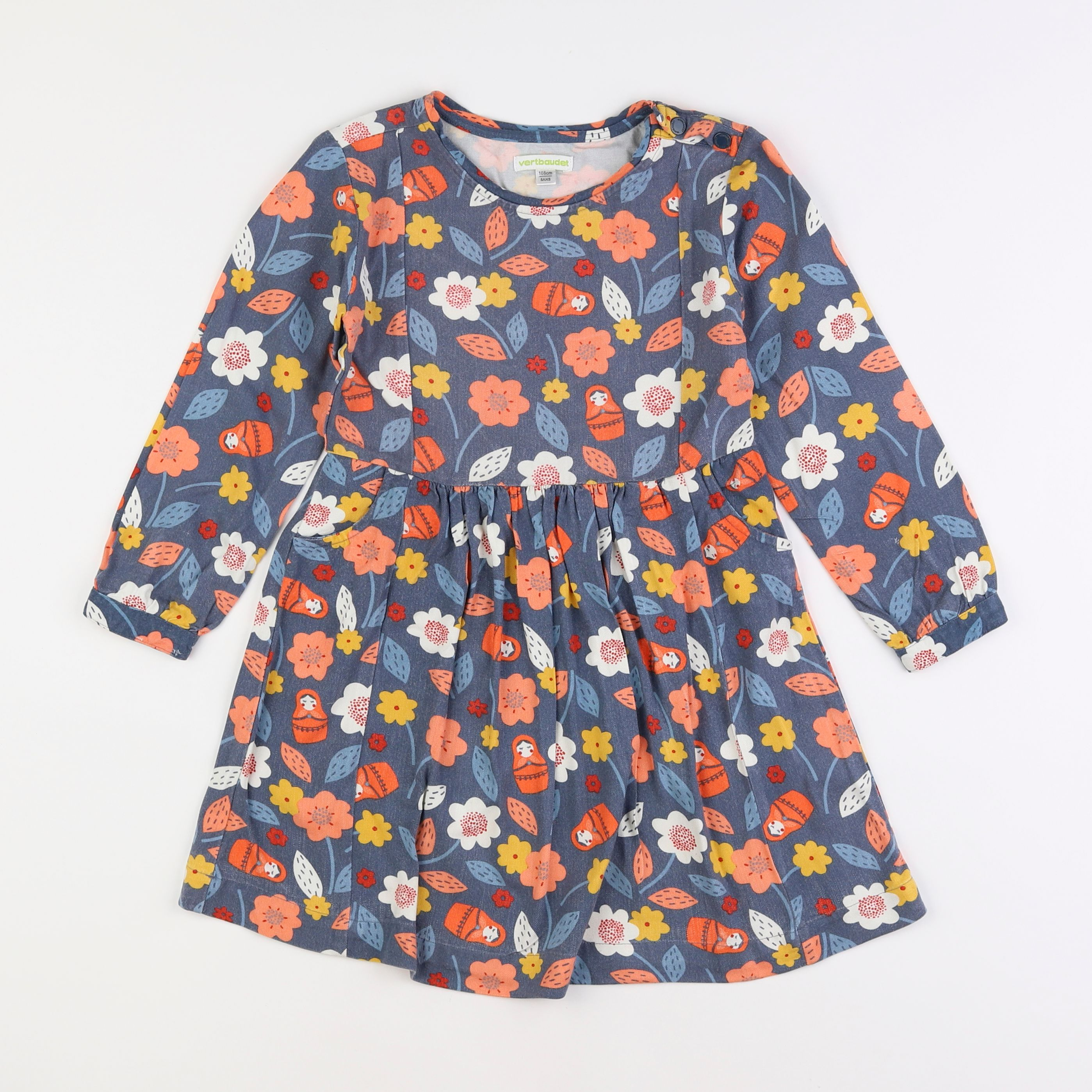 Vertbaudet - robe multicolore - 5 ans