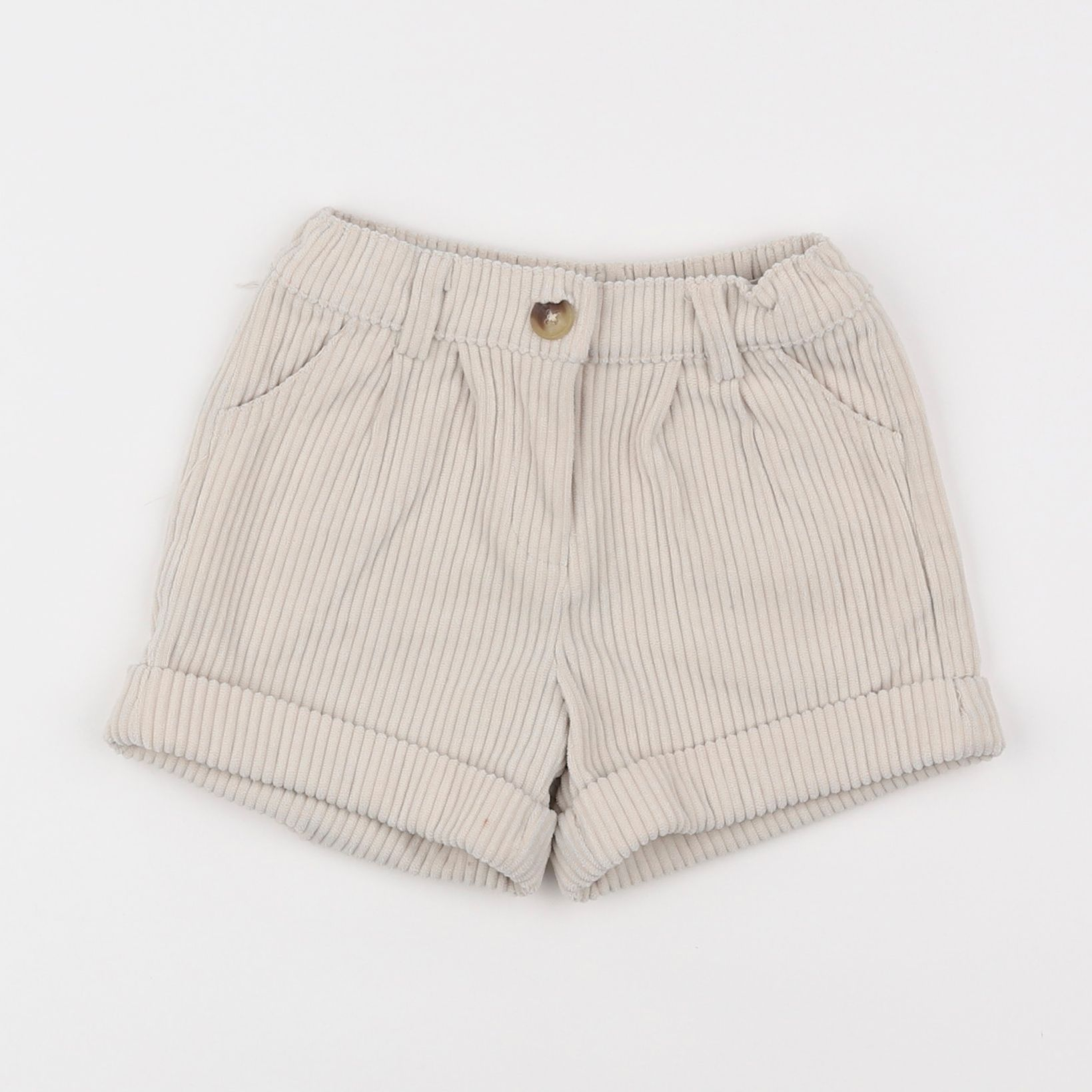 Vertbaudet - short beige - 2 ans