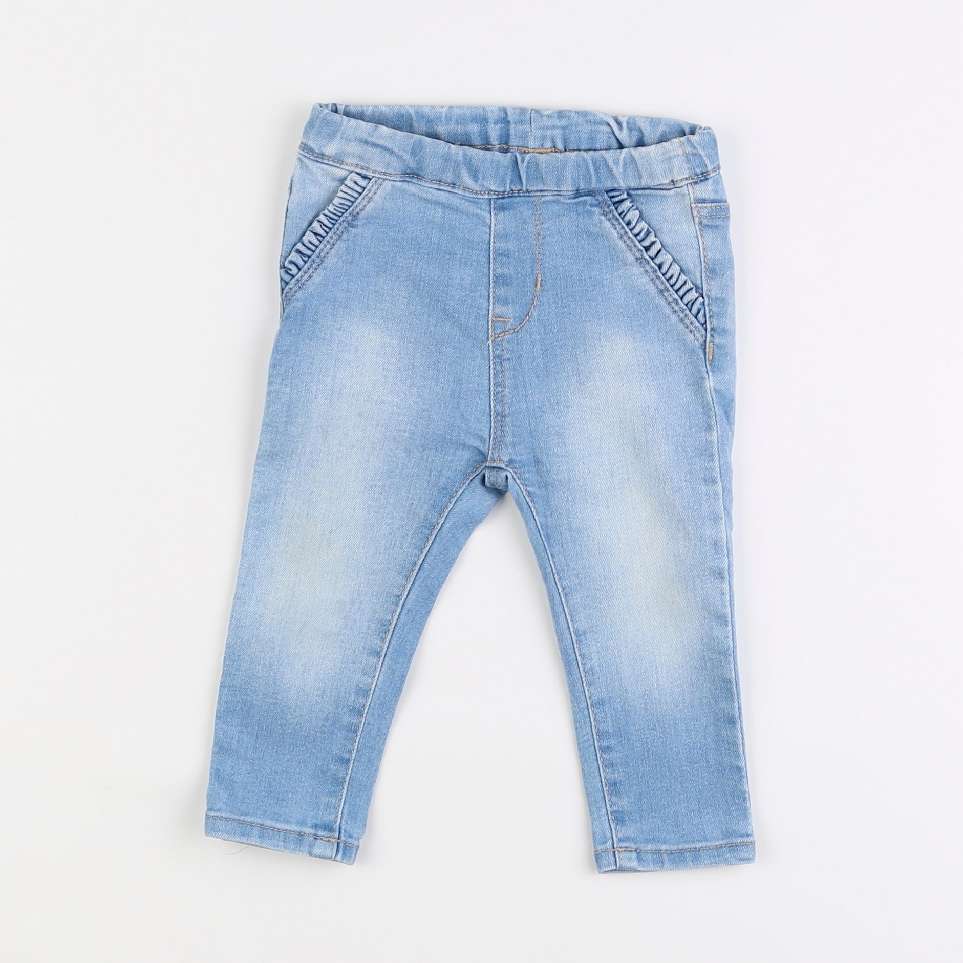 H&M - jegging bleu - 6/9 mois