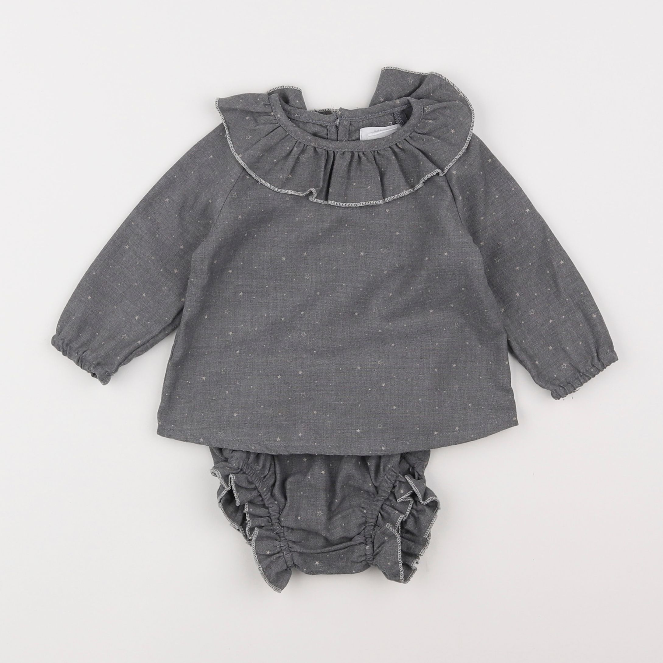 Mango - ensemble gris - 3/6 mois