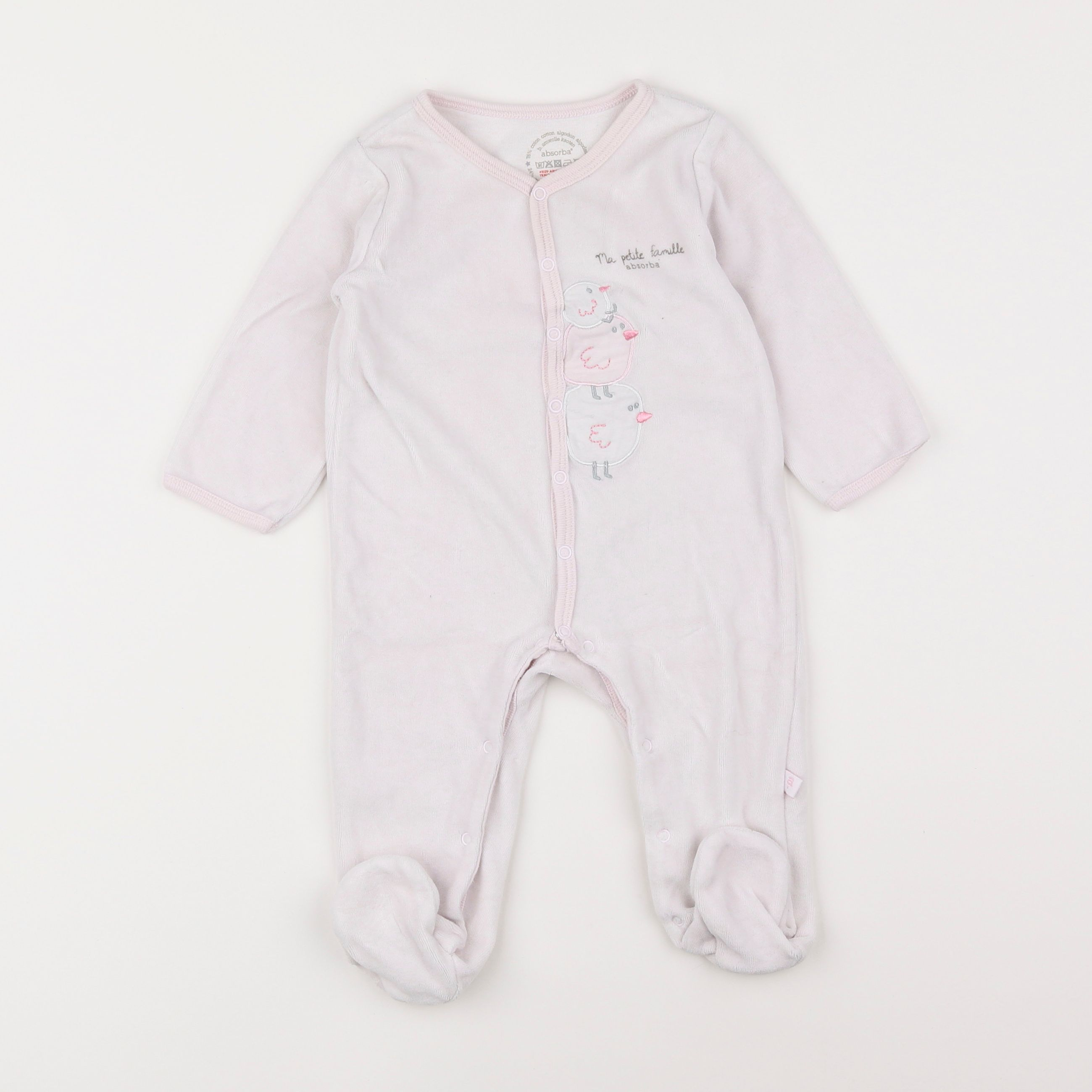 Absorba - pyjama velours rose - 12 mois