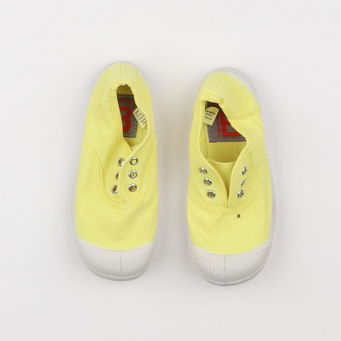 Bensimon - tennis élastiqué jaune - pointure 25