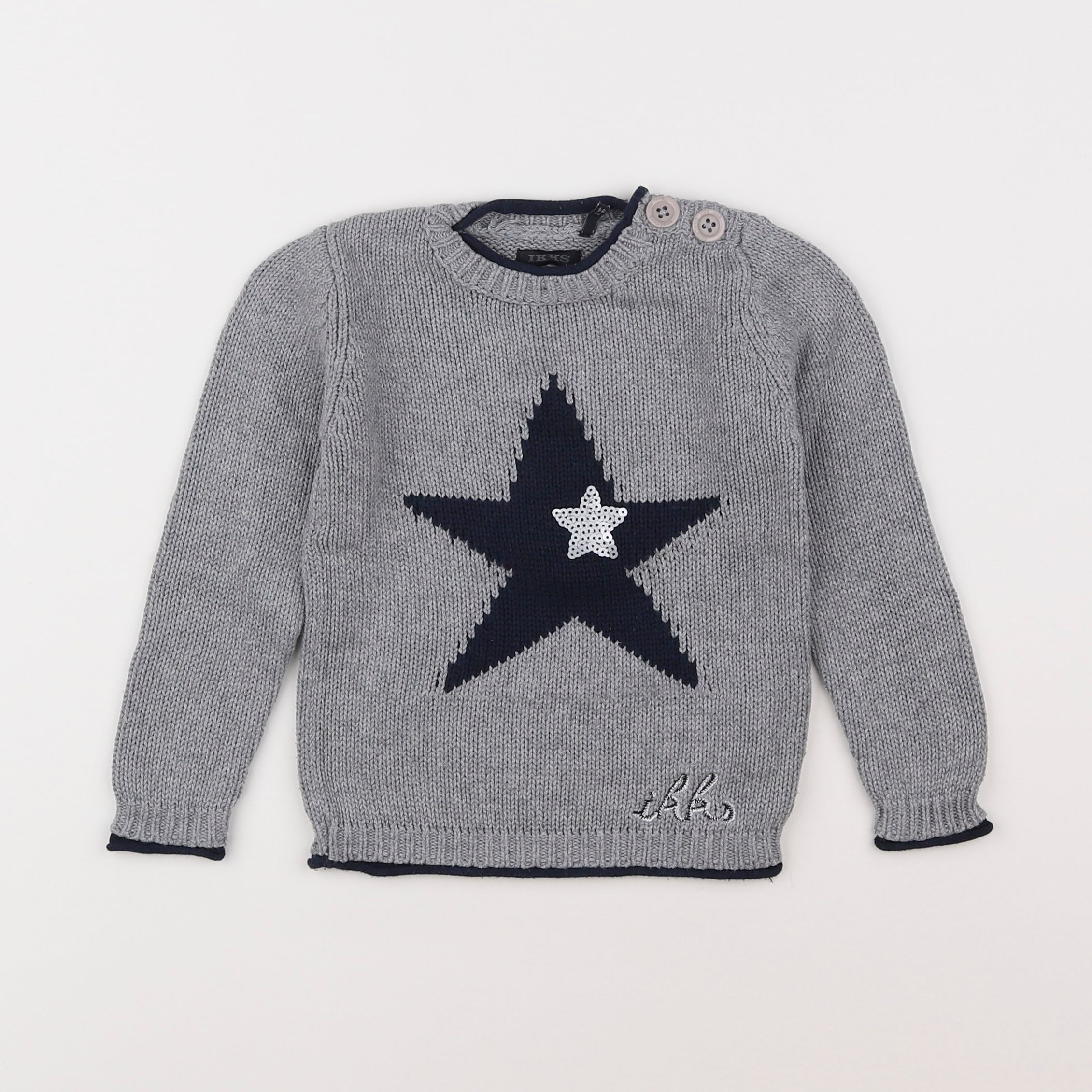 IKKS - pull gris - 3 ans