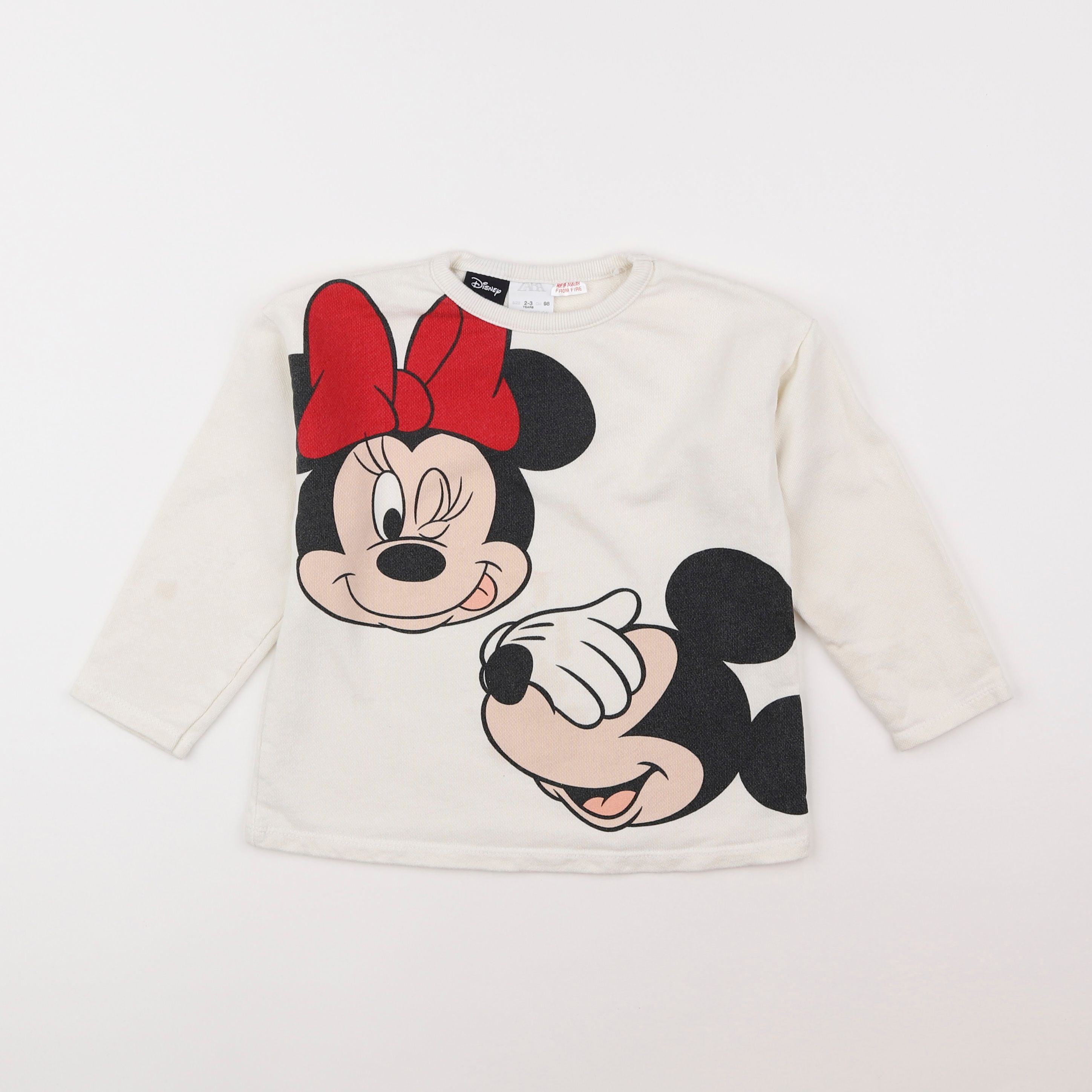 Zara - sweat blanc - 2/3 ans