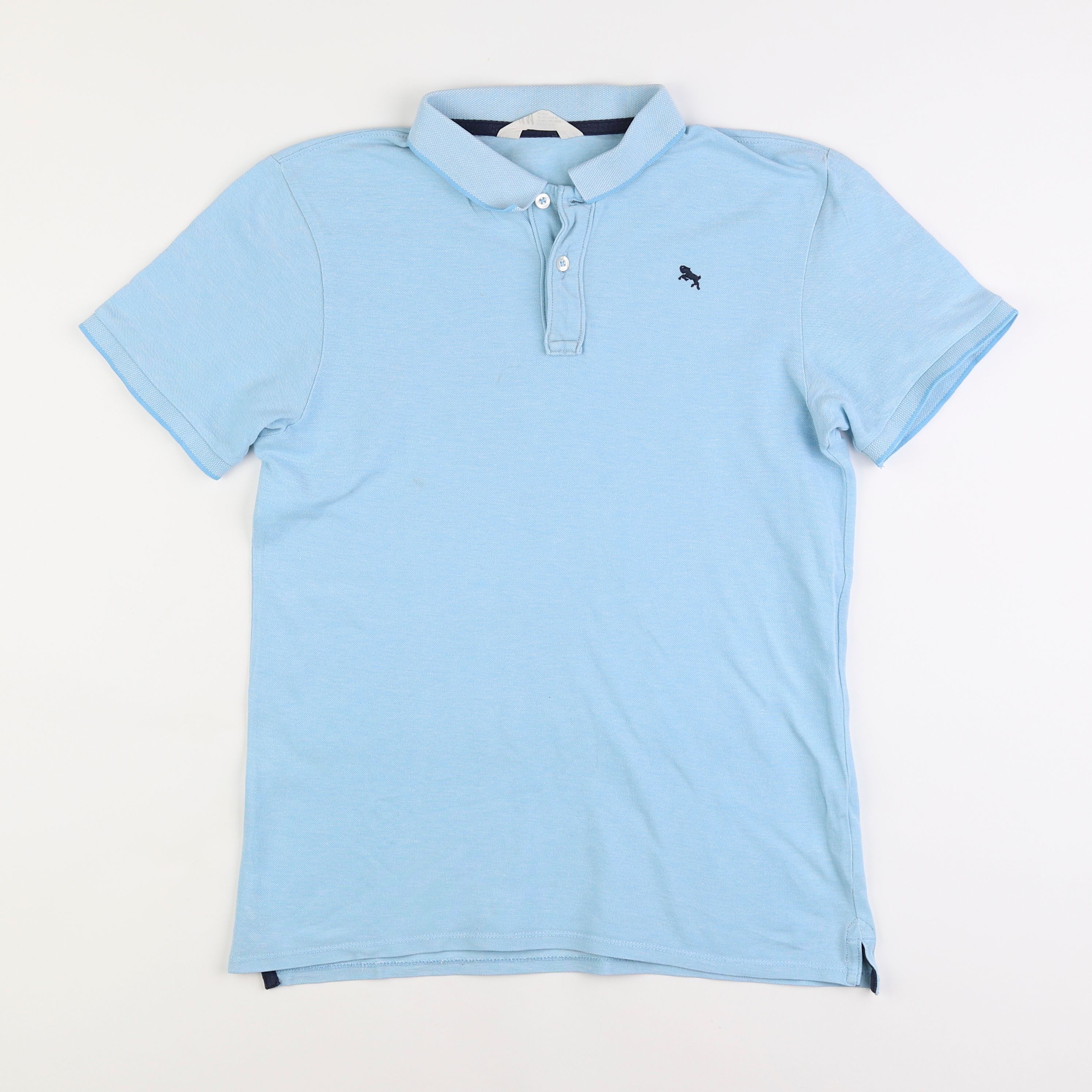 H&M - polo bleu - 14 ans