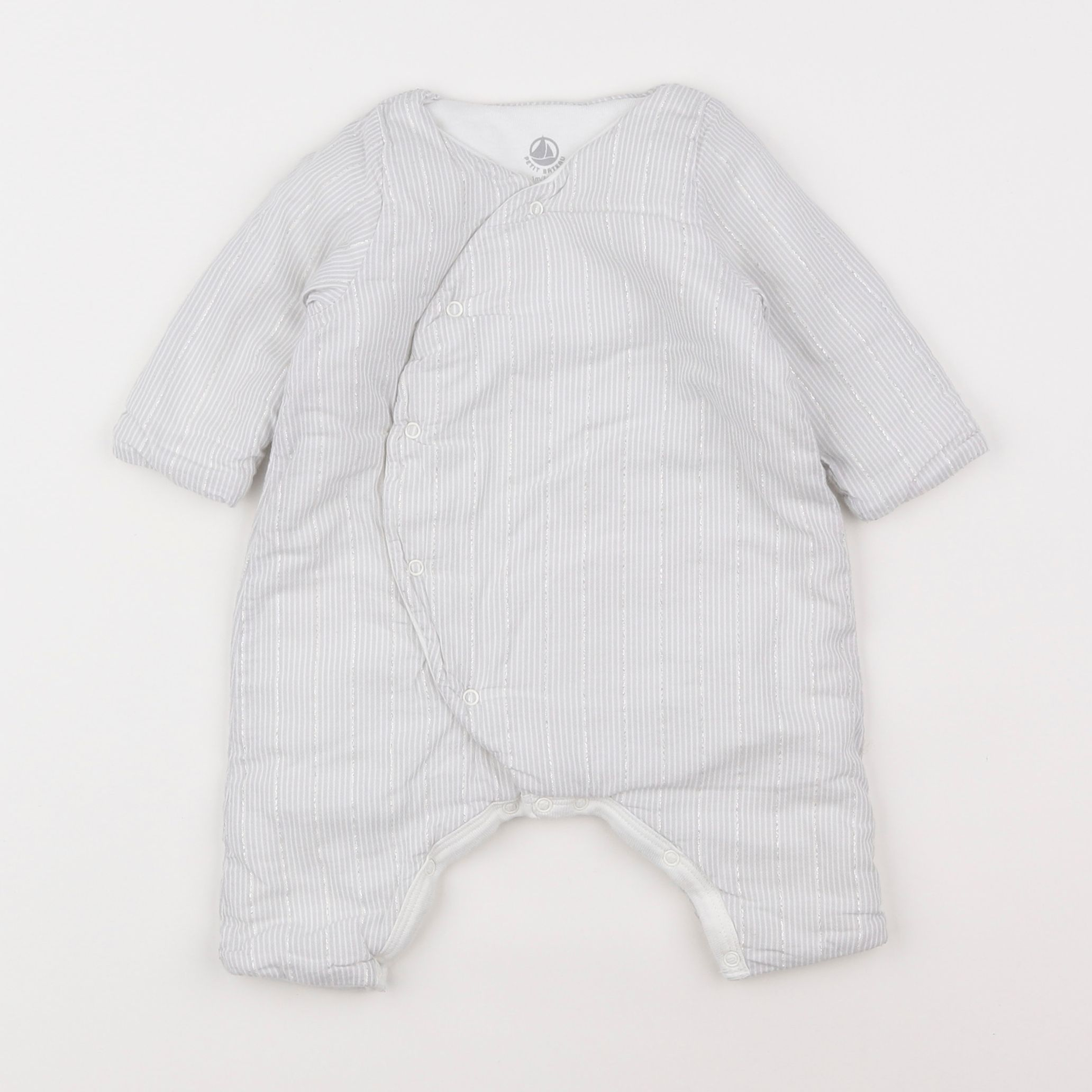 Petit Bateau - combinaison gris, argent - 1 mois