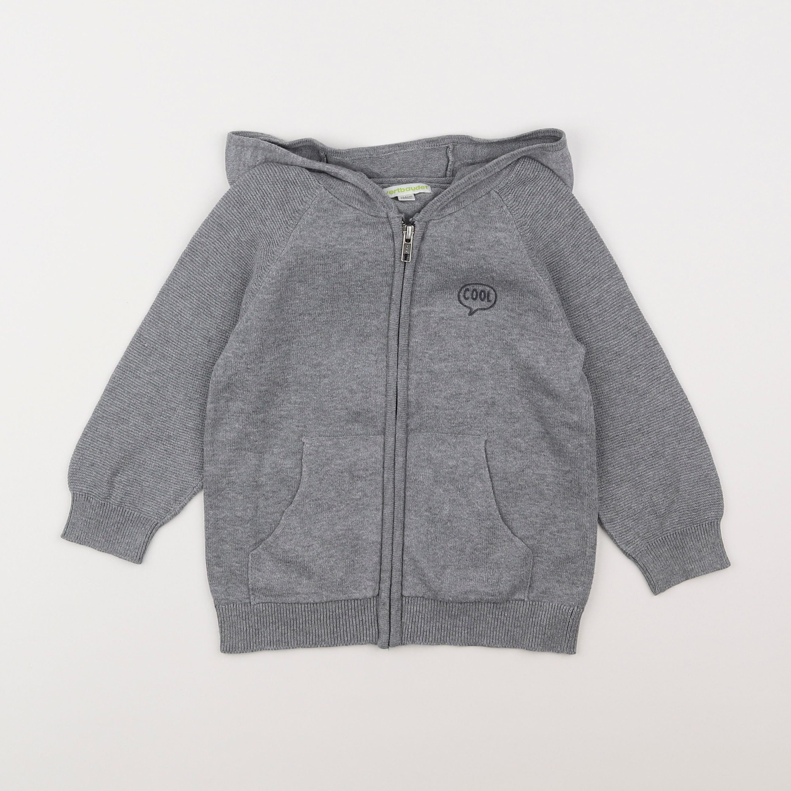 Vertbaudet - gilet gris - 4 ans