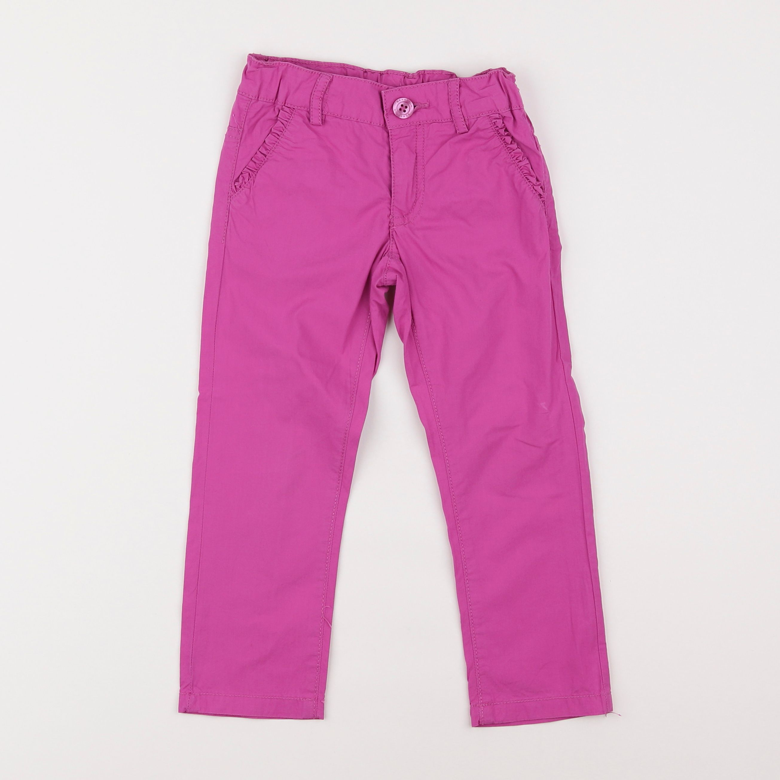 Benetton - pantalon rose - 3/4 ans