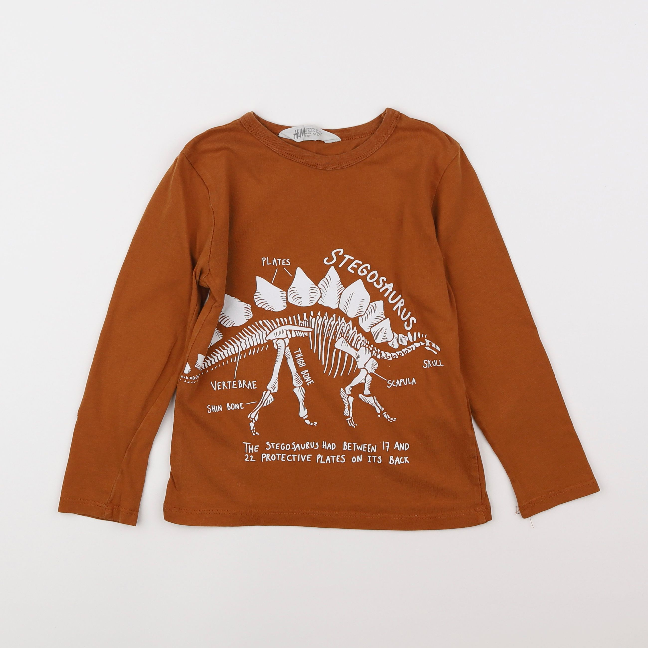 H&M - tee-shirt marron - 4/6 ans