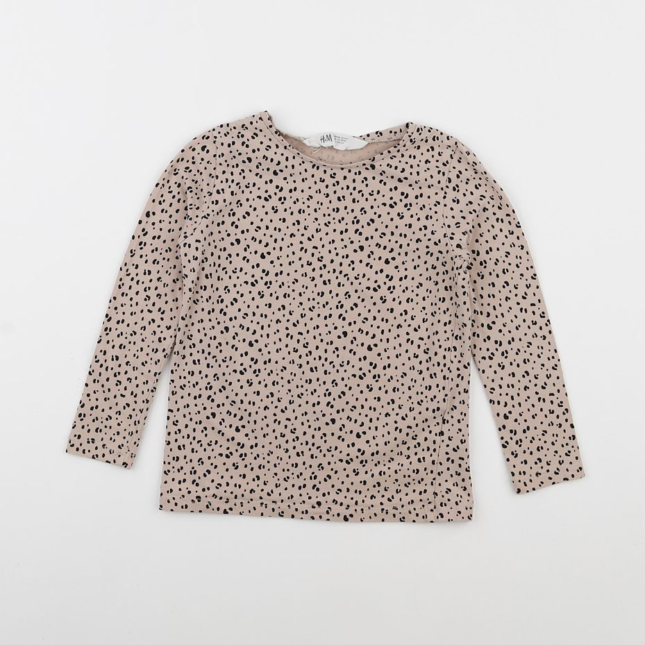 H&M - tee-shirt beige - 3/4 ans