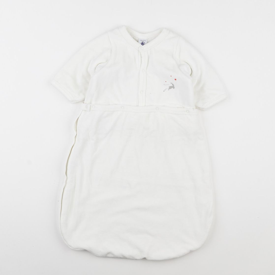 Petit Bateau - gigoteuse blanc - 3/6 mois