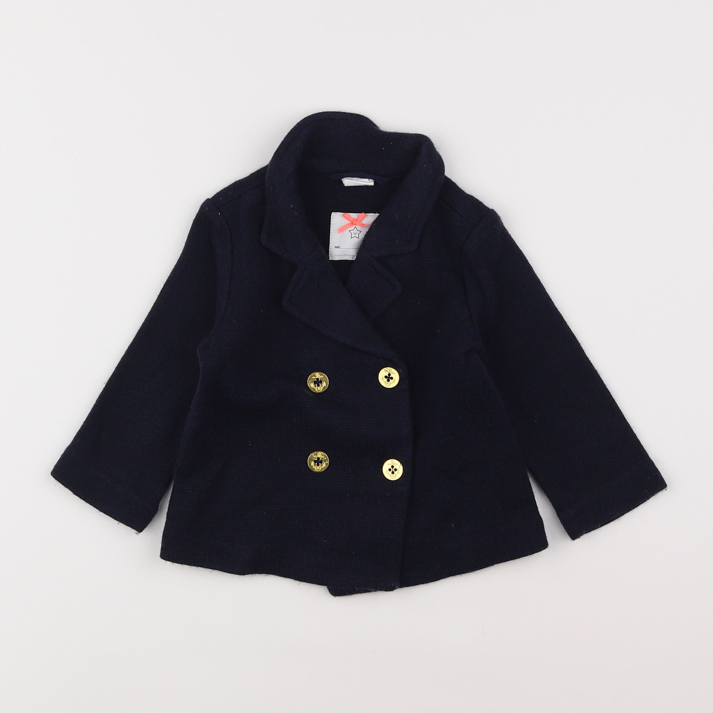 H&M - veste bleu - 9/12 mois