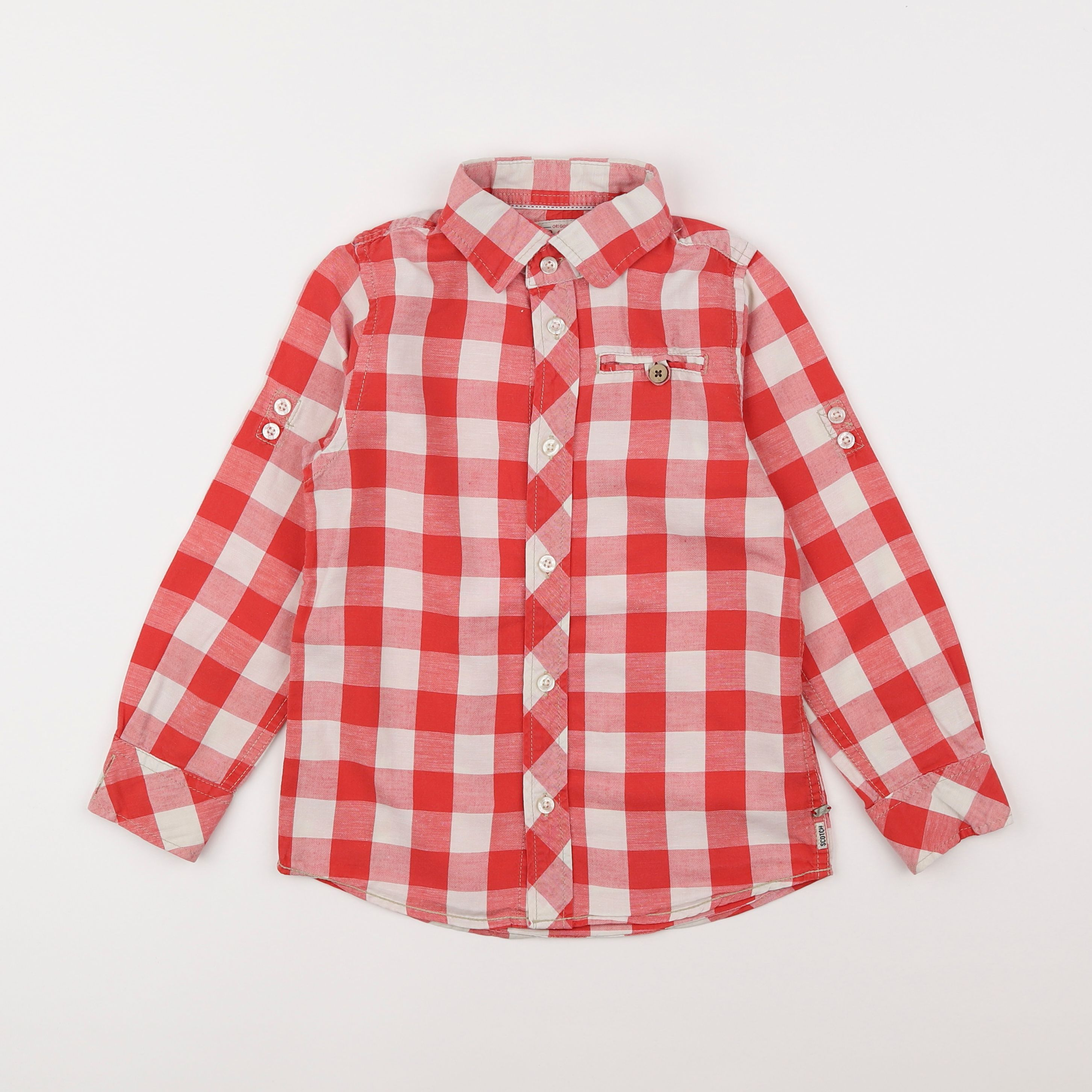 Scotch & Soda - chemise rouge, blanc - 6 ans