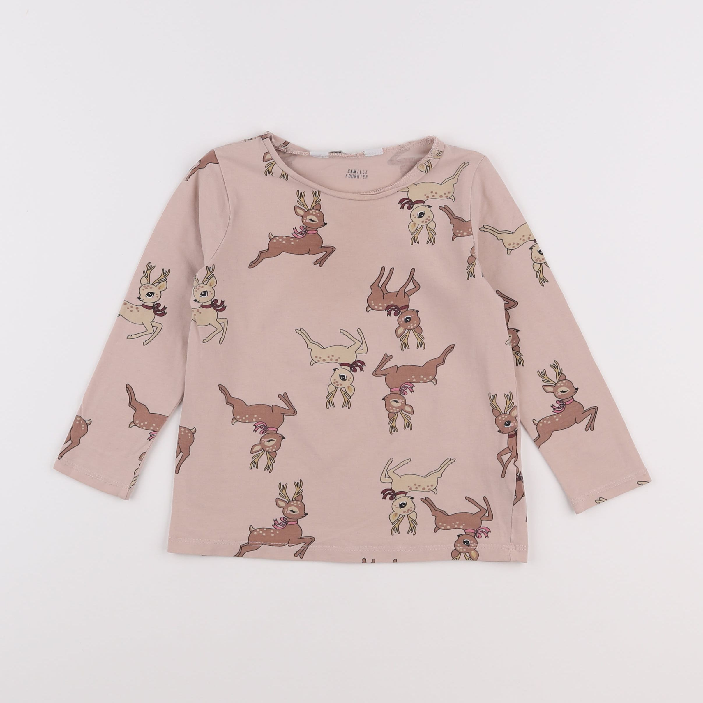 H&M - tee-shirt marron - 2/4 ans