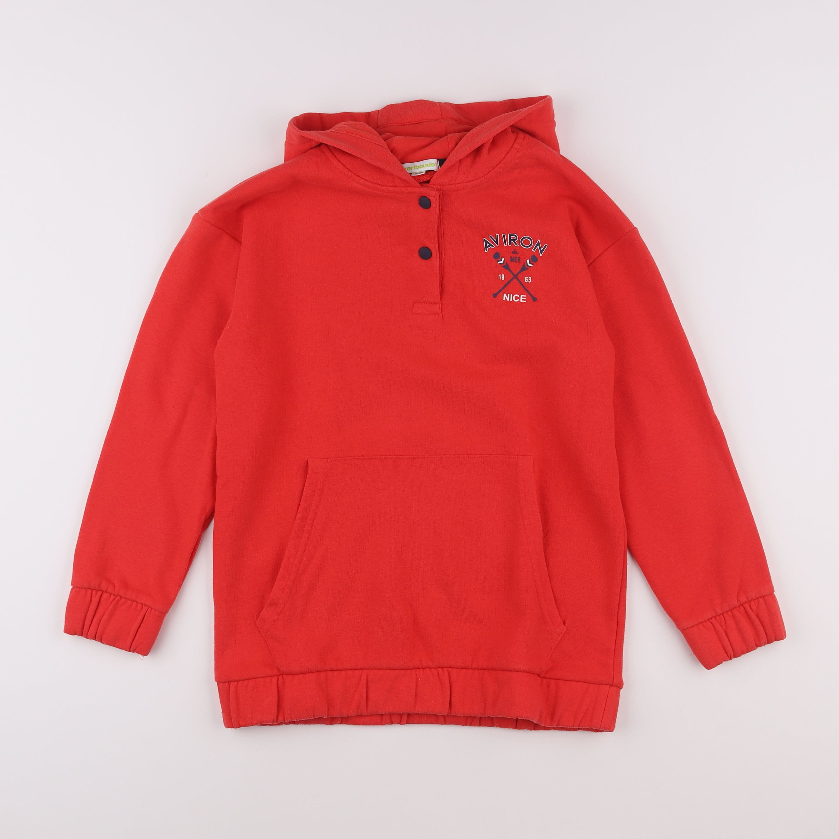 Vertbaudet - sweat rouge - 10 ans