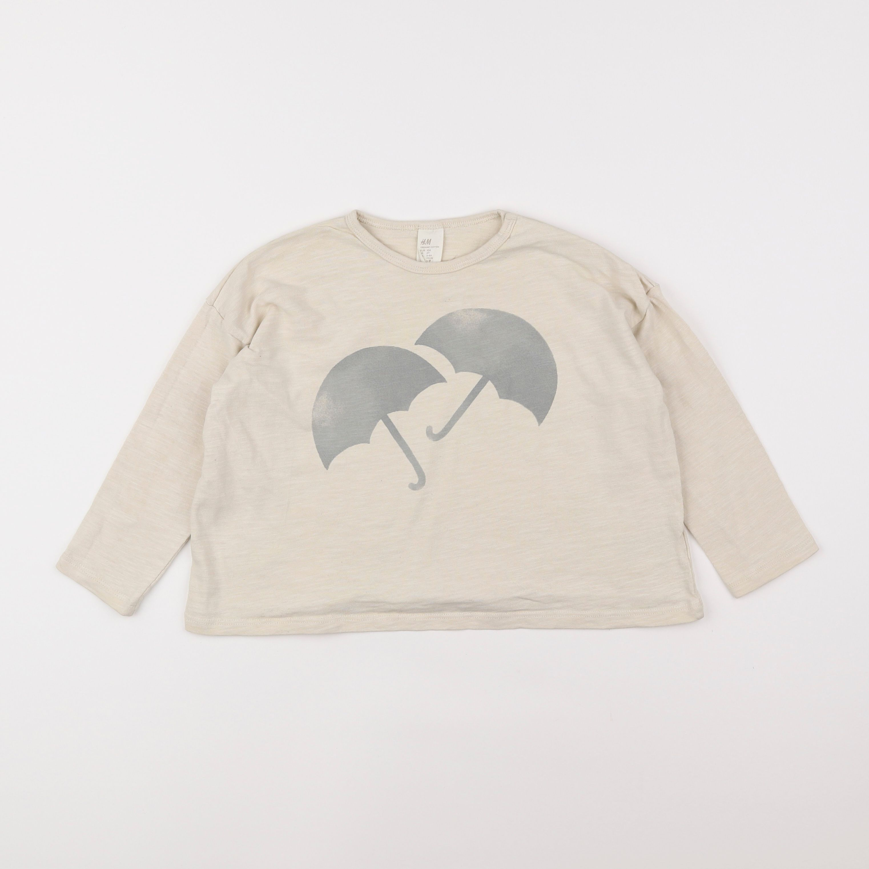 H&M - tee-shirt blanc - 3/4 ans