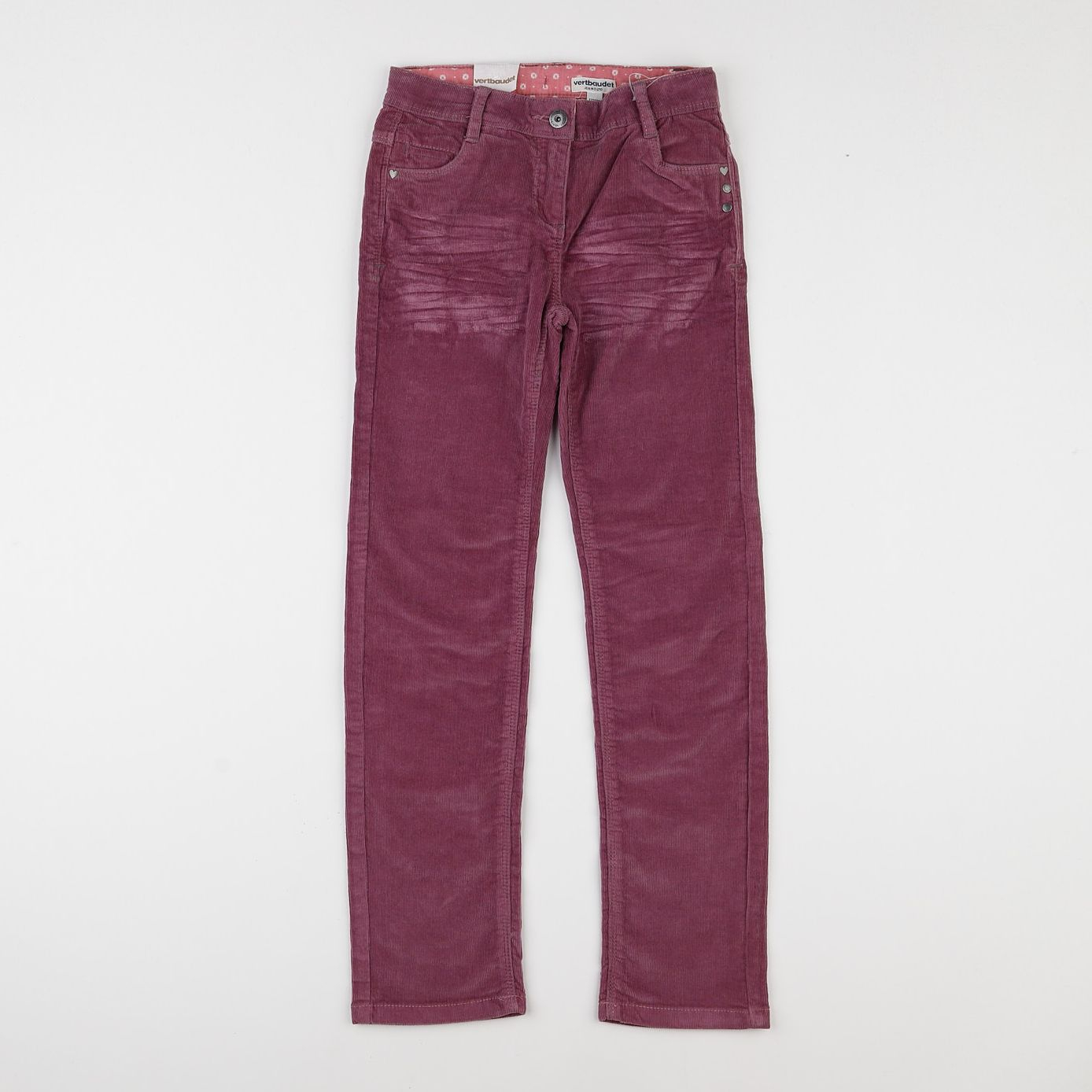 Vertbaudet - pantalon violet (état neuf) - 9 ans