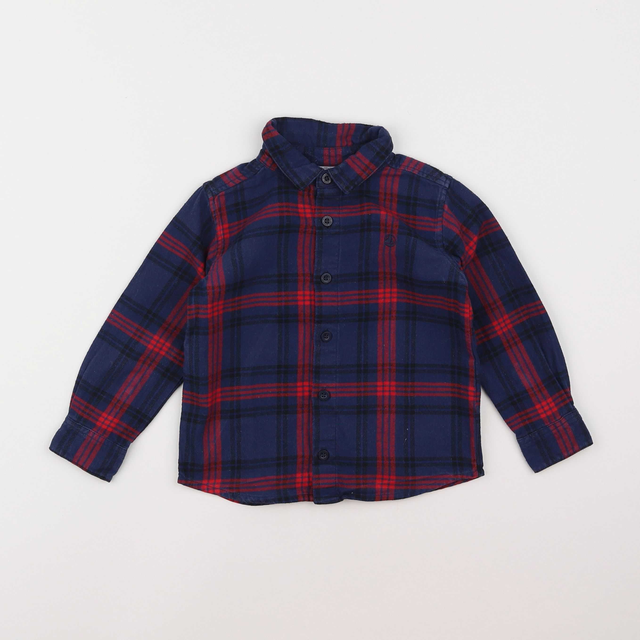 Petit Bateau - chemise bleu - 4 ans