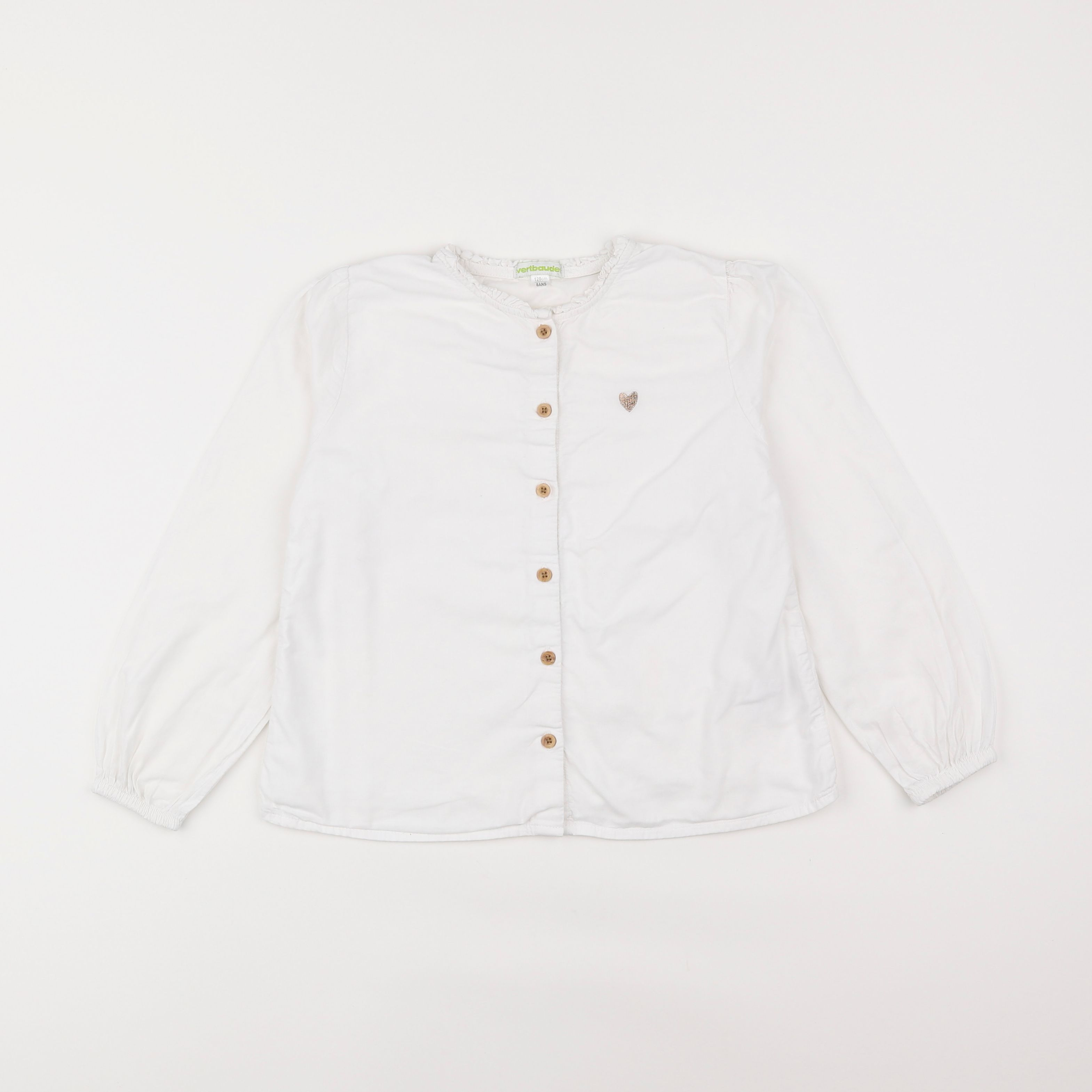 Vertbaudet - blouse blanc, or - 8 ans