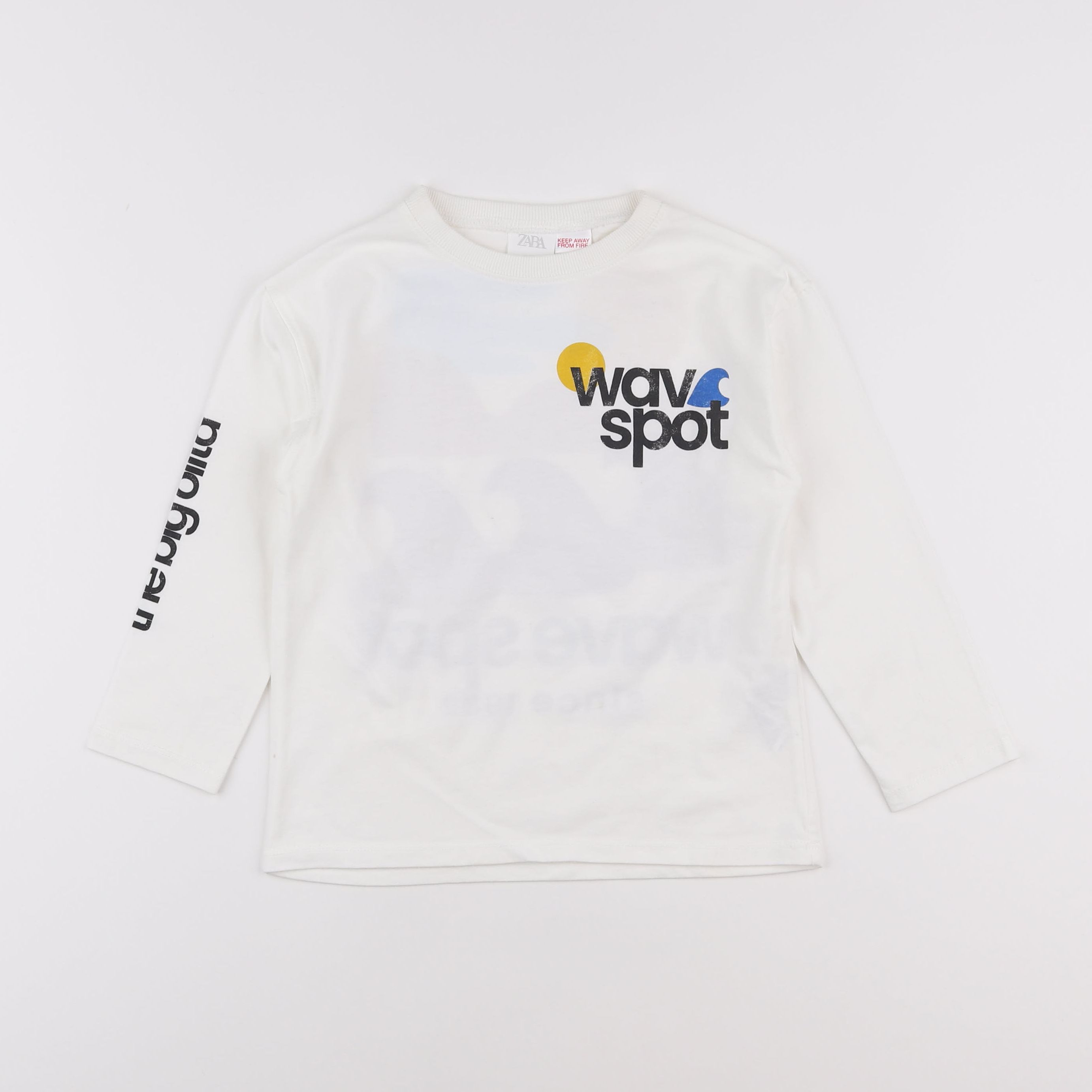 Zara - tee-shirt imprimé au dos blanc - 3/4 ans