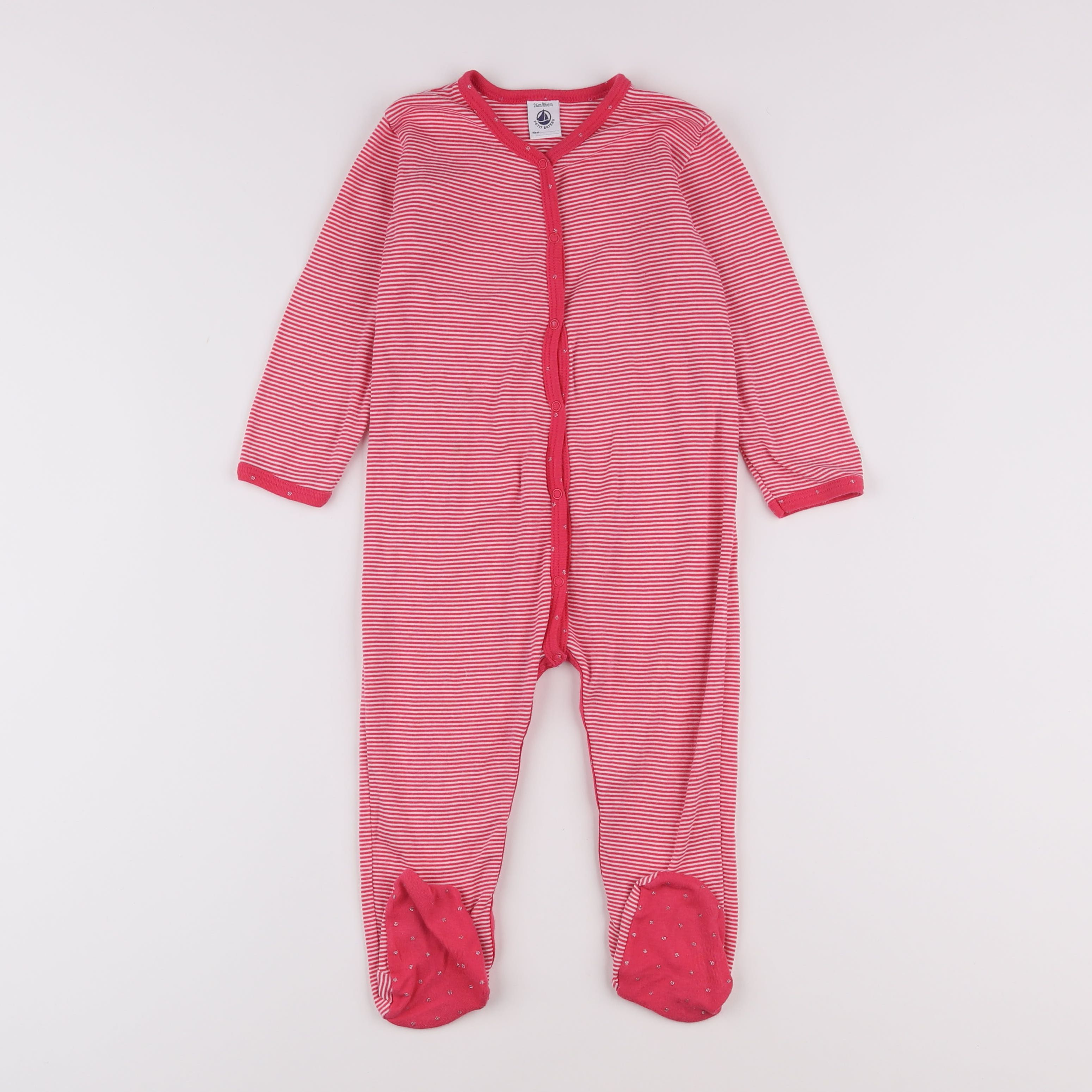 Petit Bateau - pyjama coton rose - 2 ans