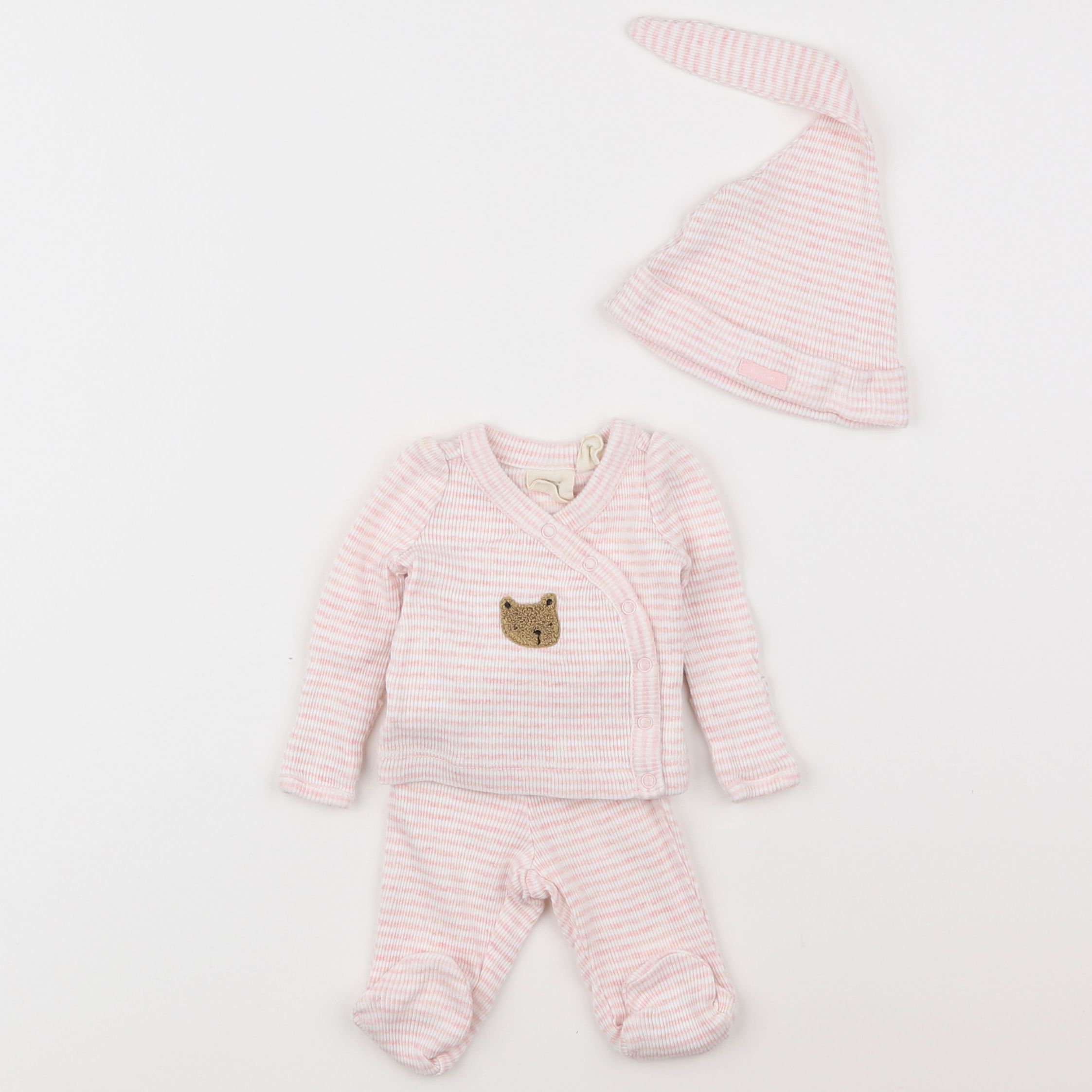 GAP - ensemble blanc, rose - 1 mois