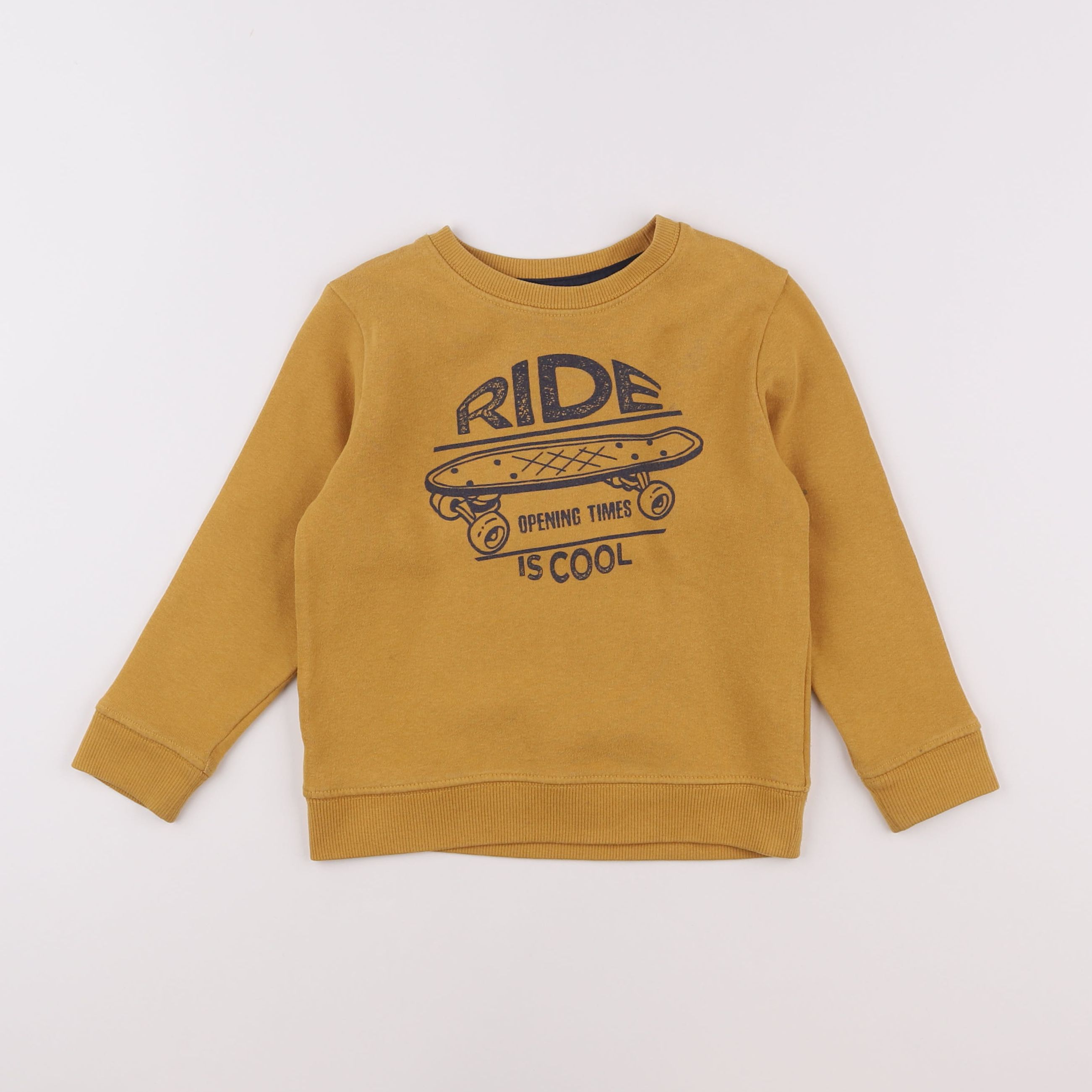 Vertbaudet - sweat jaune - 4 ans