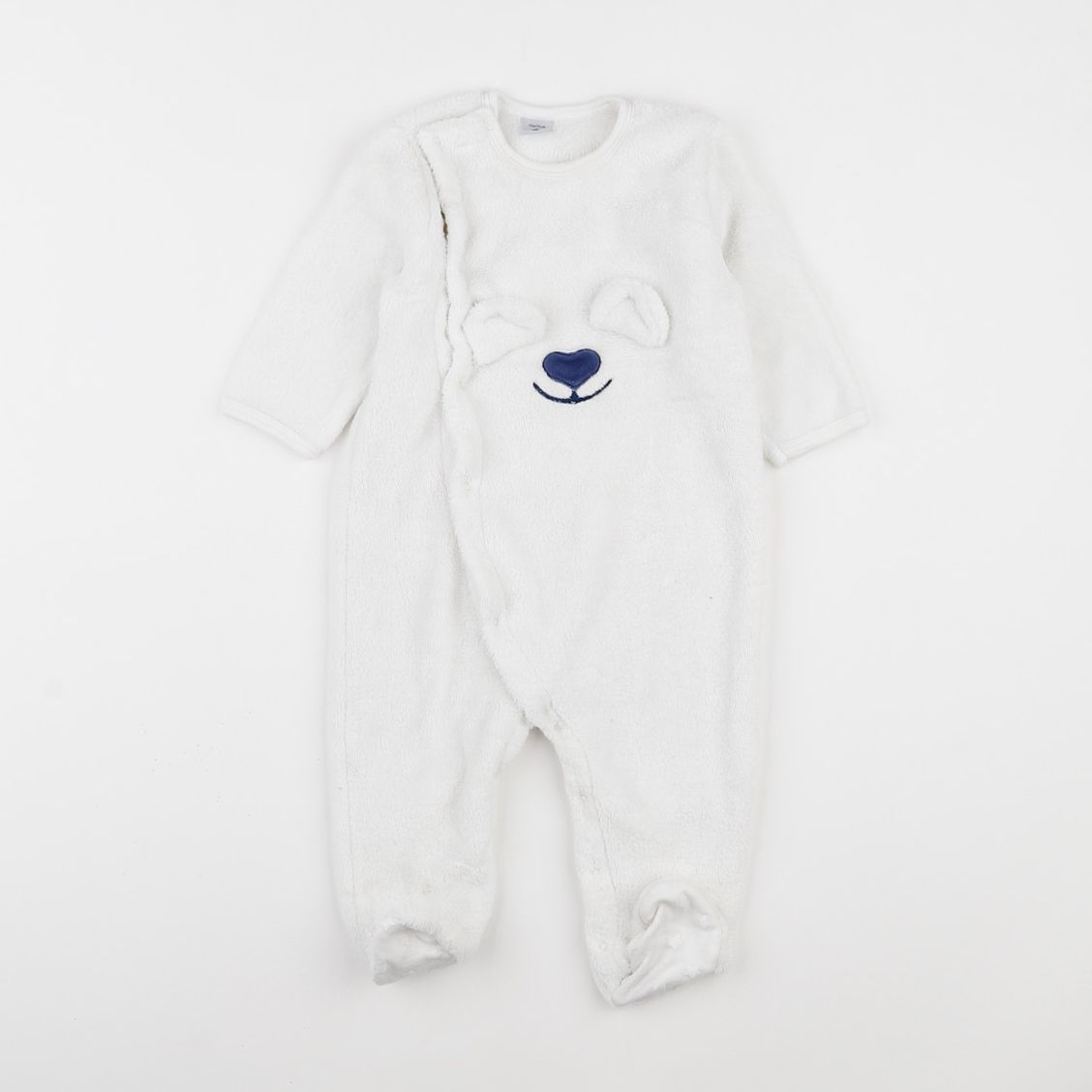 Petit Bateau - sur-pyjama blanc - 12 mois