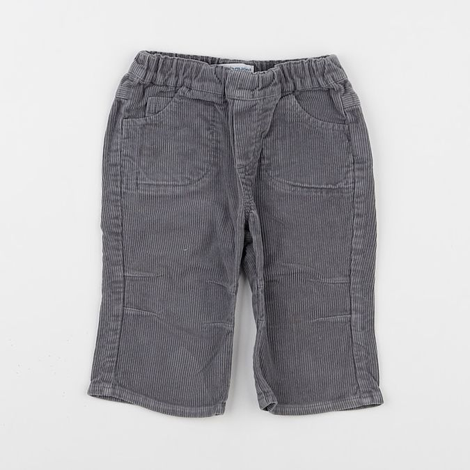 Vertbaudet - pantalon gris - 9 mois