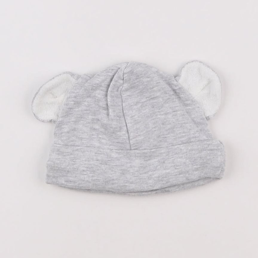 Petit Bateau - bonnet de naissance gris - 1 mois