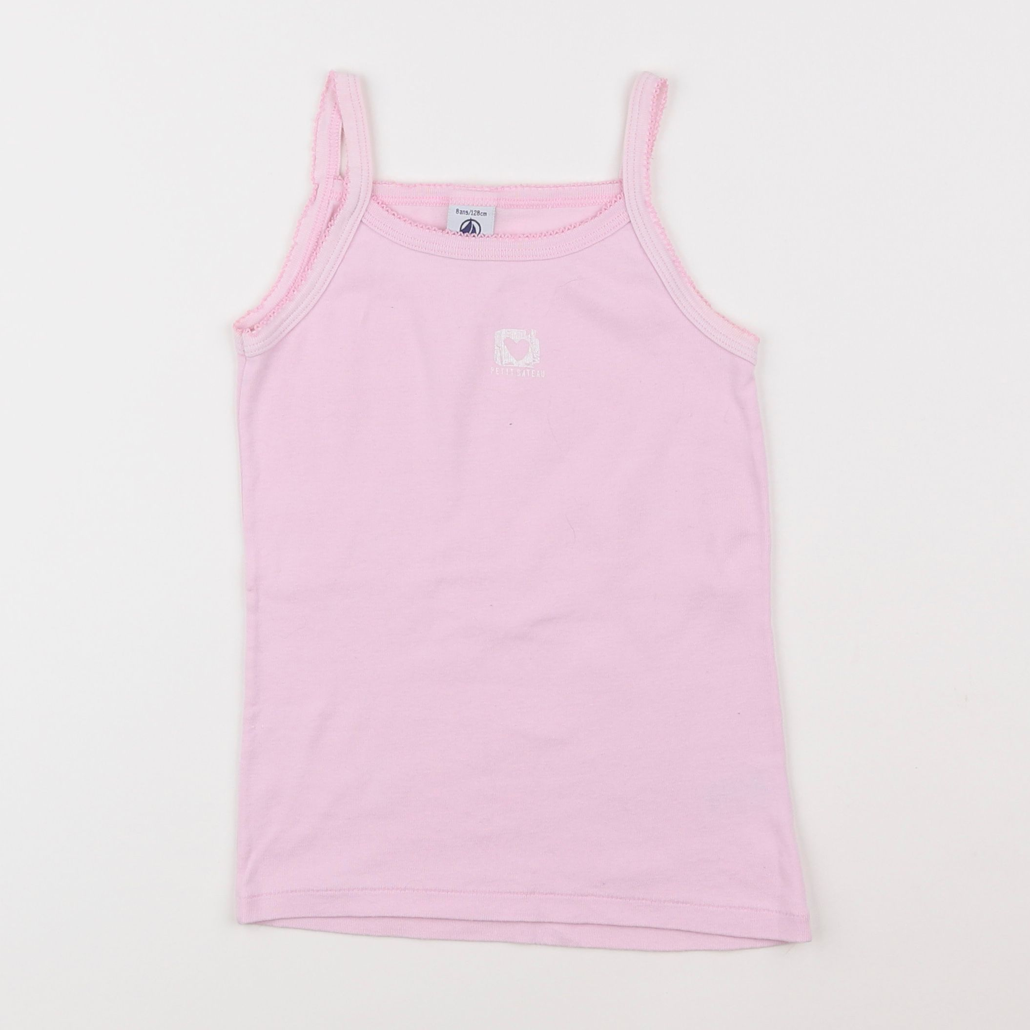 Petit Bateau - maillot de corps rose - 8 ans