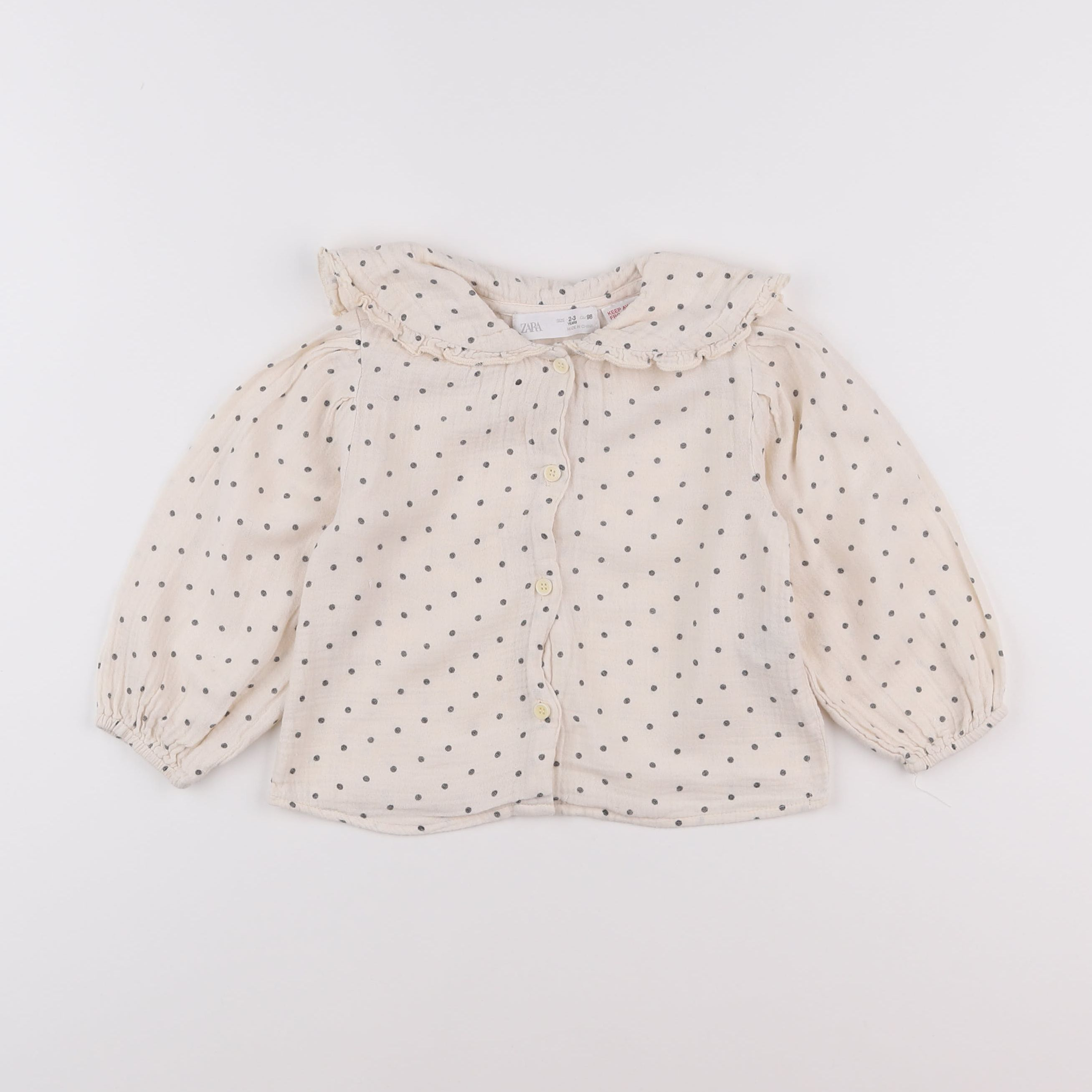 Zara - blouse beige - 2/3 ans