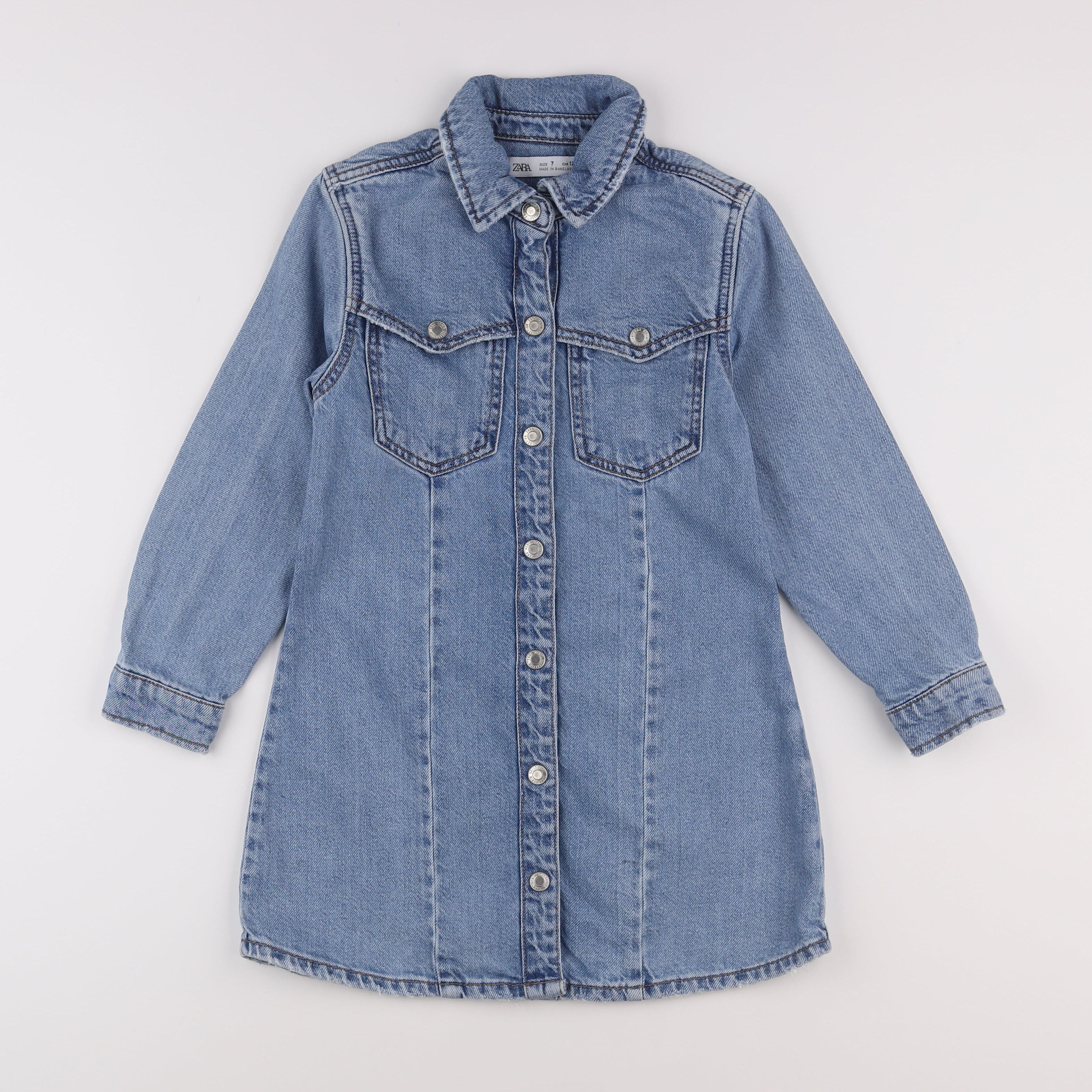 Zara - robe bleu - 7 ans