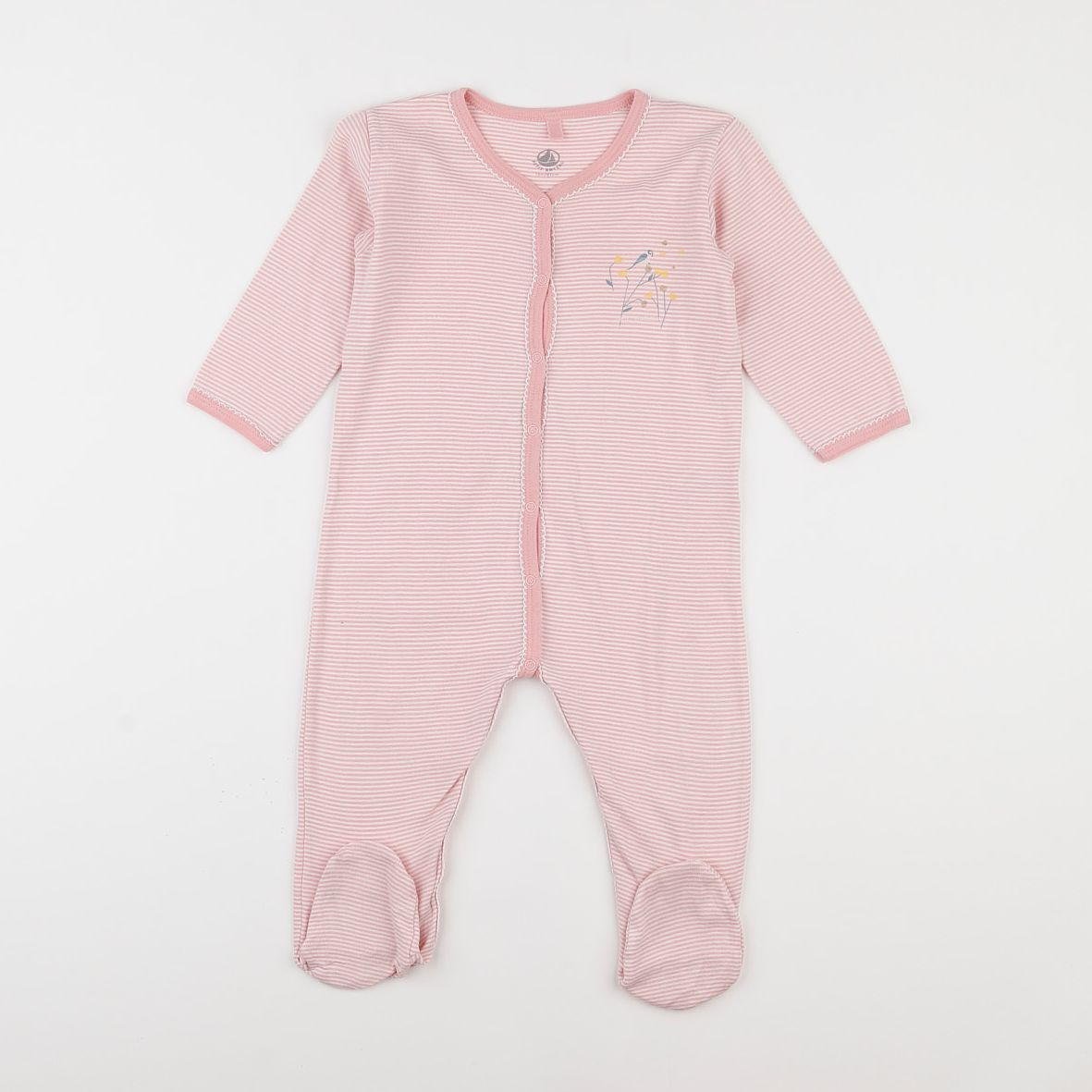 Petit Bateau - pyjama coton rose - 18 mois