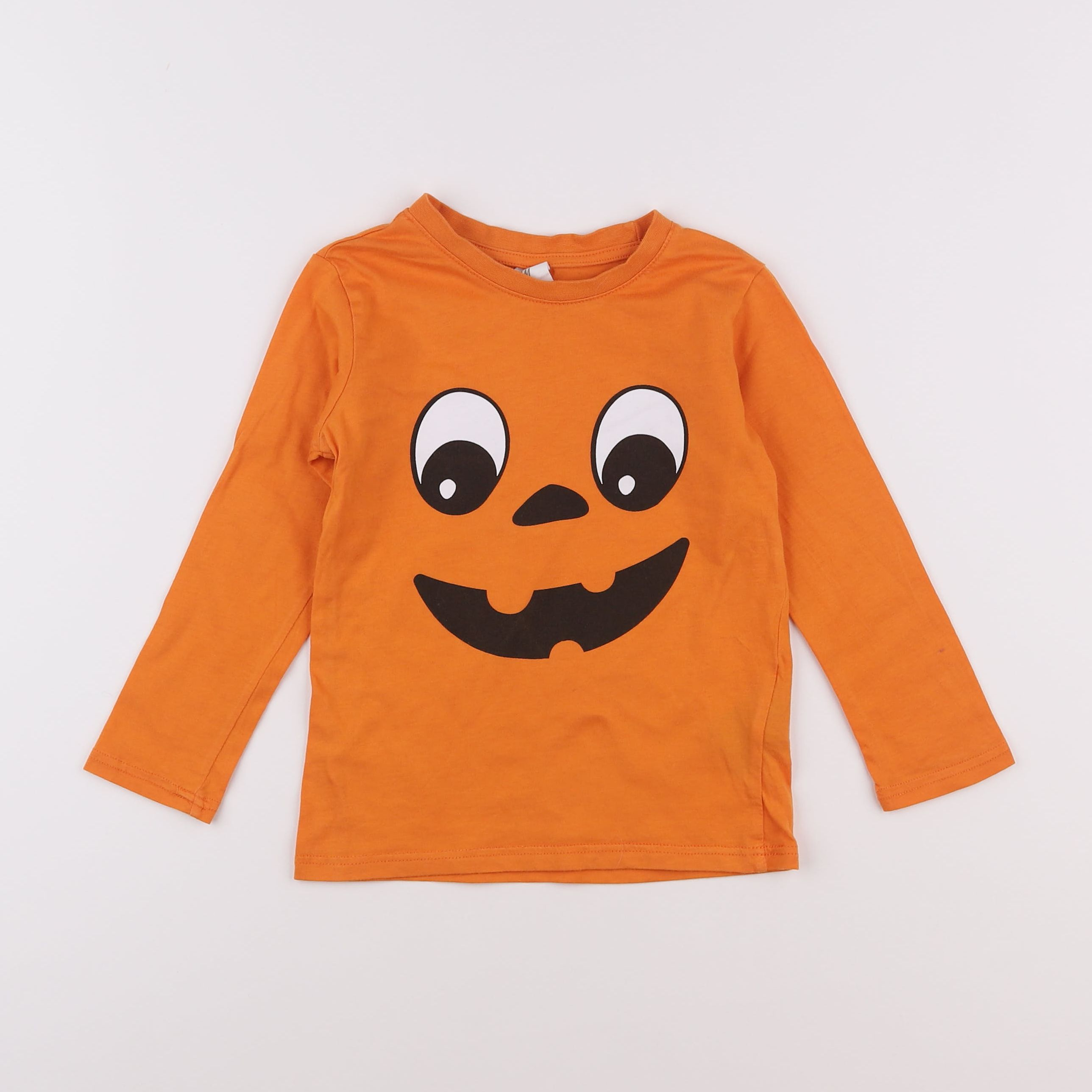 H&M - tee-shirt orange - 2/3 ans