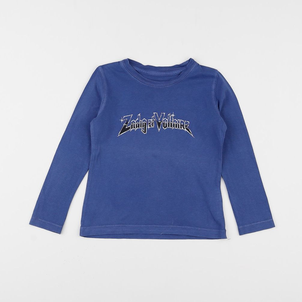 Zadig & Voltaire - tee-shirt bleu - 4 ans