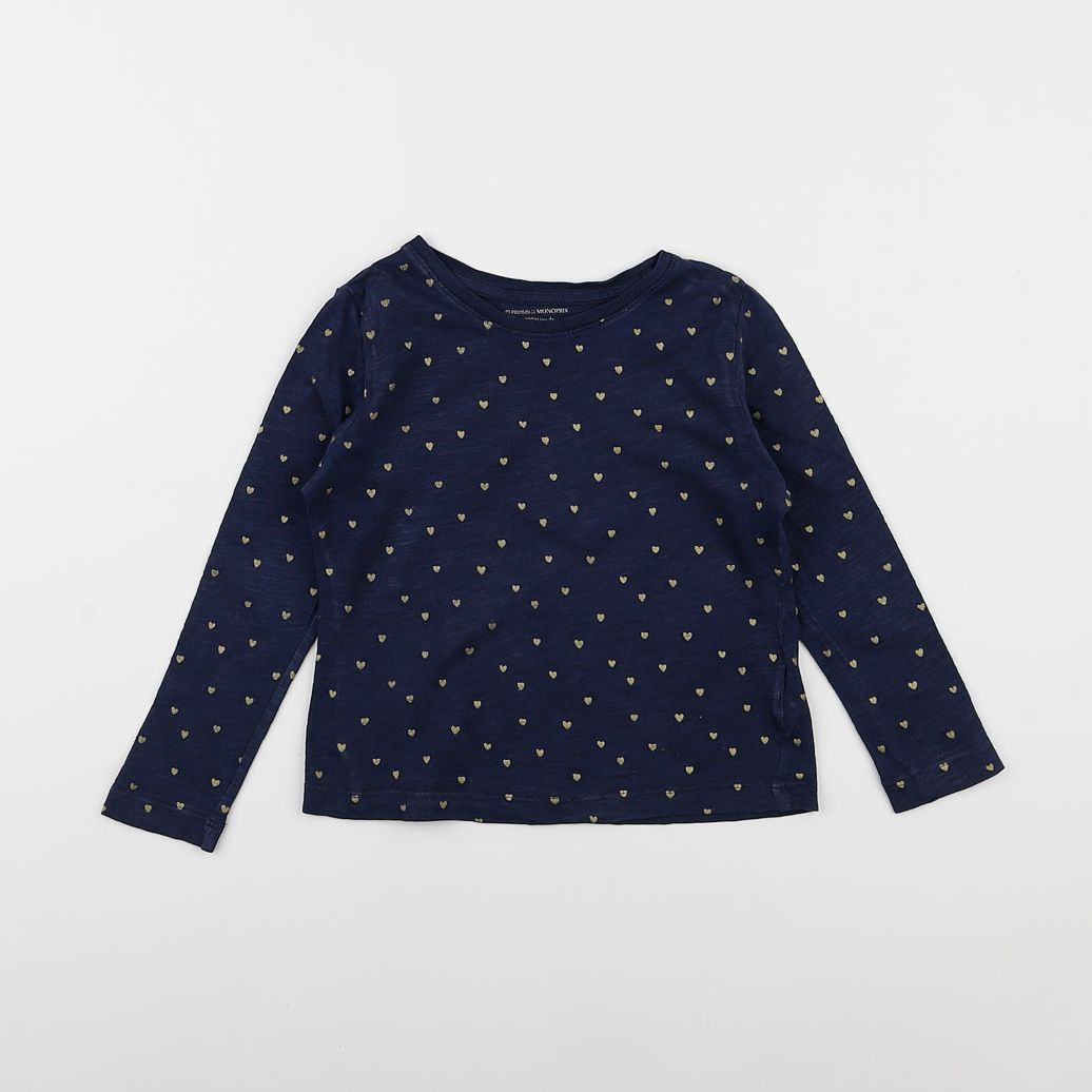 Monoprix - tee-shirt bleu - 4 ans