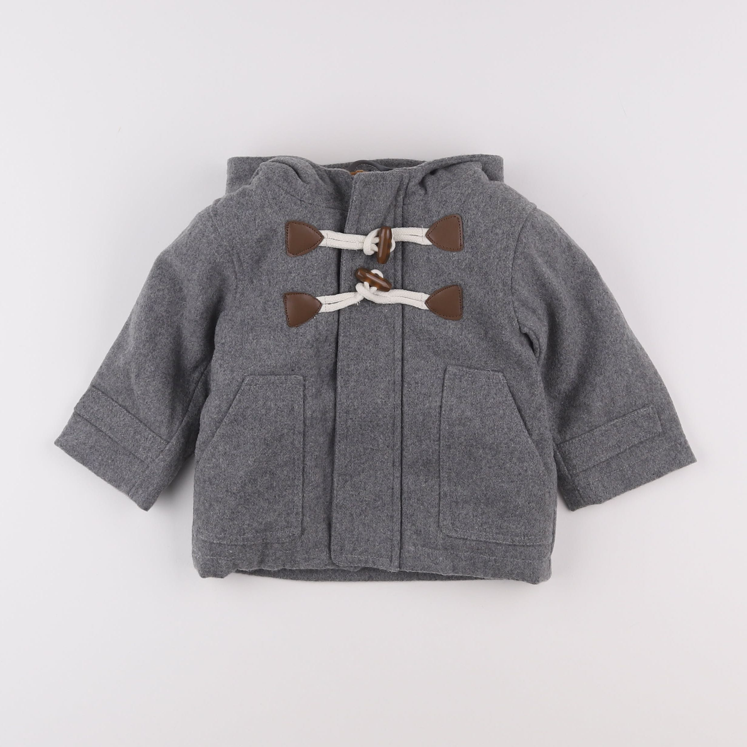 Vertbaudet - manteau gris - 9 mois