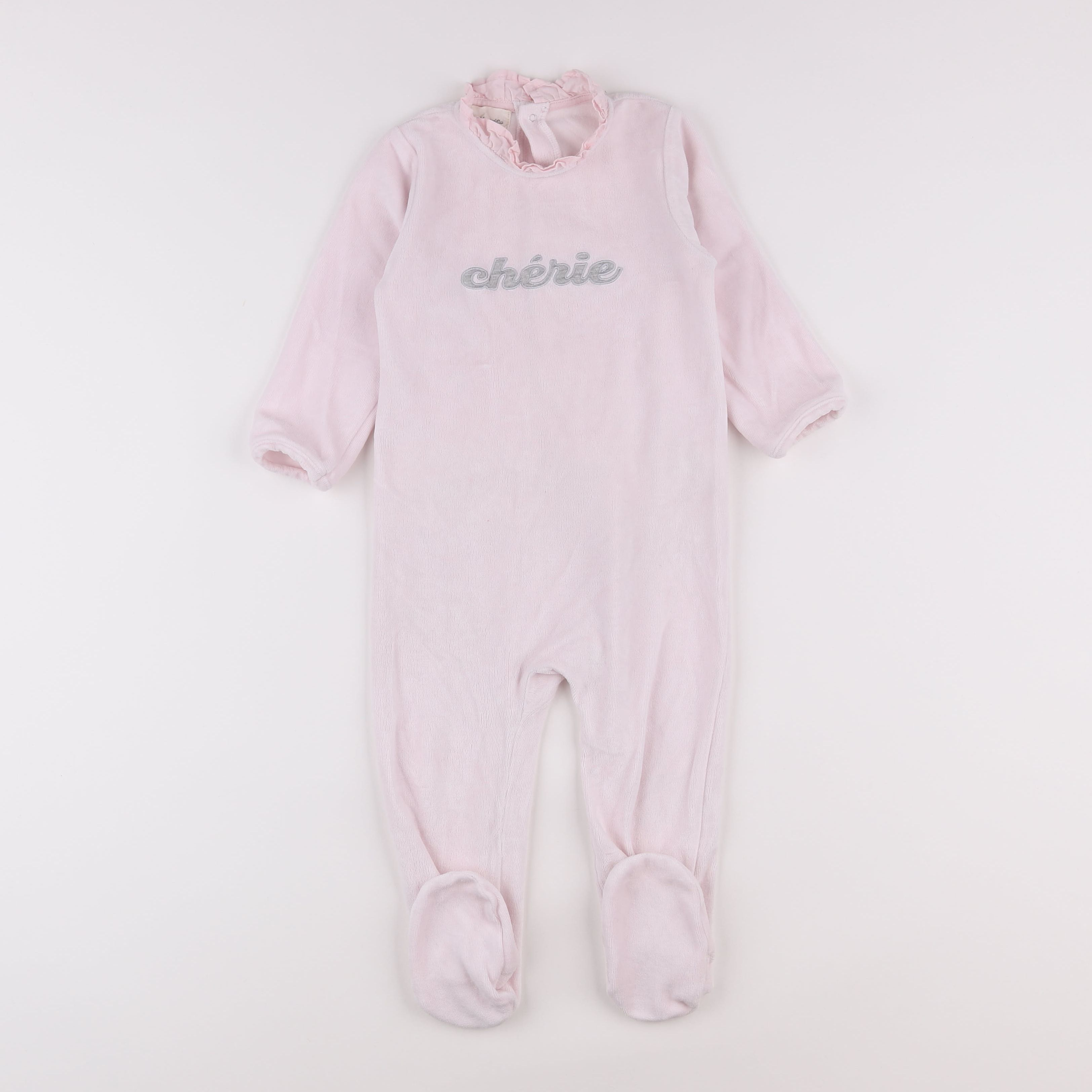 Arsène et les pipelettes - pyjama velours rose - 2 ans