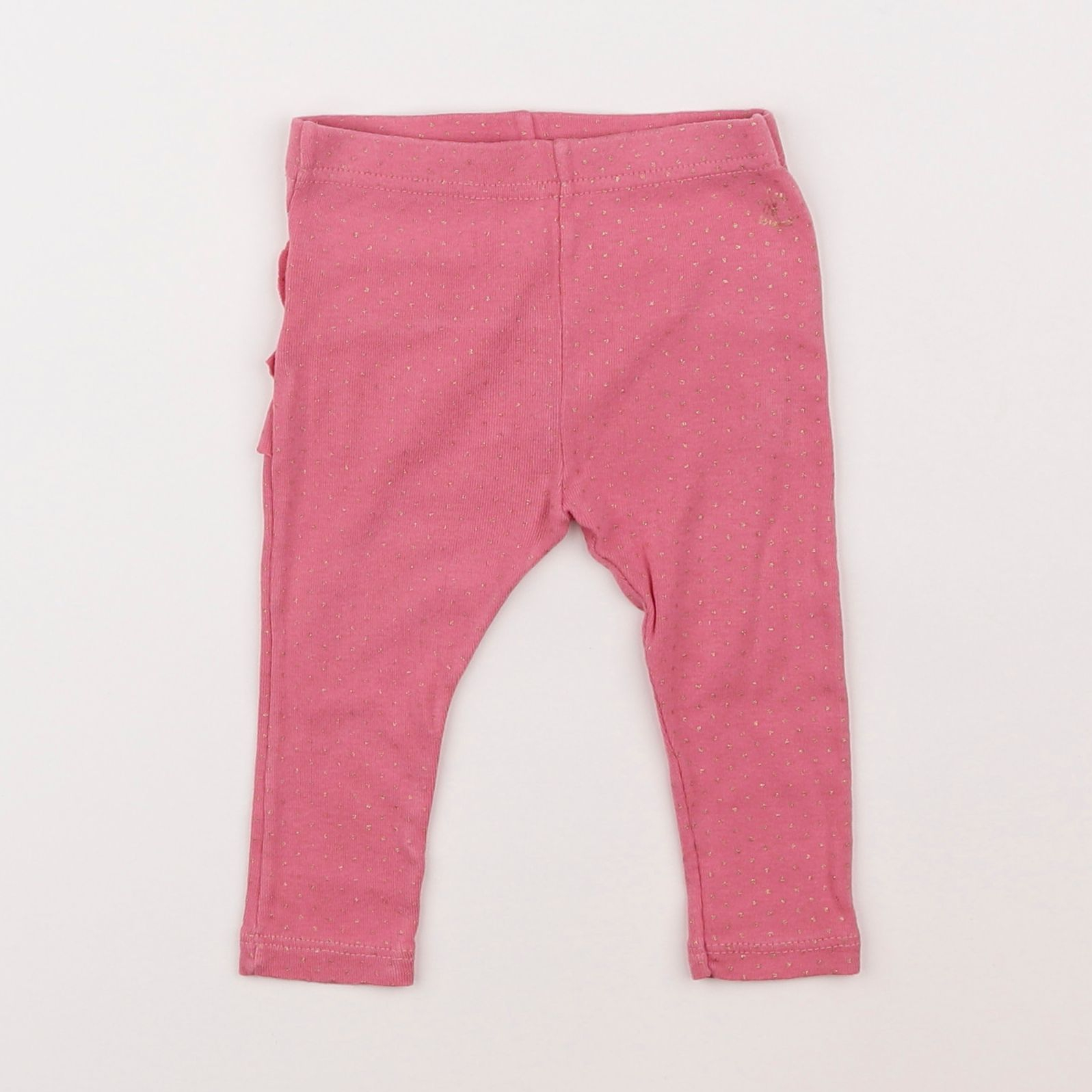 Petit Bateau - legging volants au dos rose - 6 mois