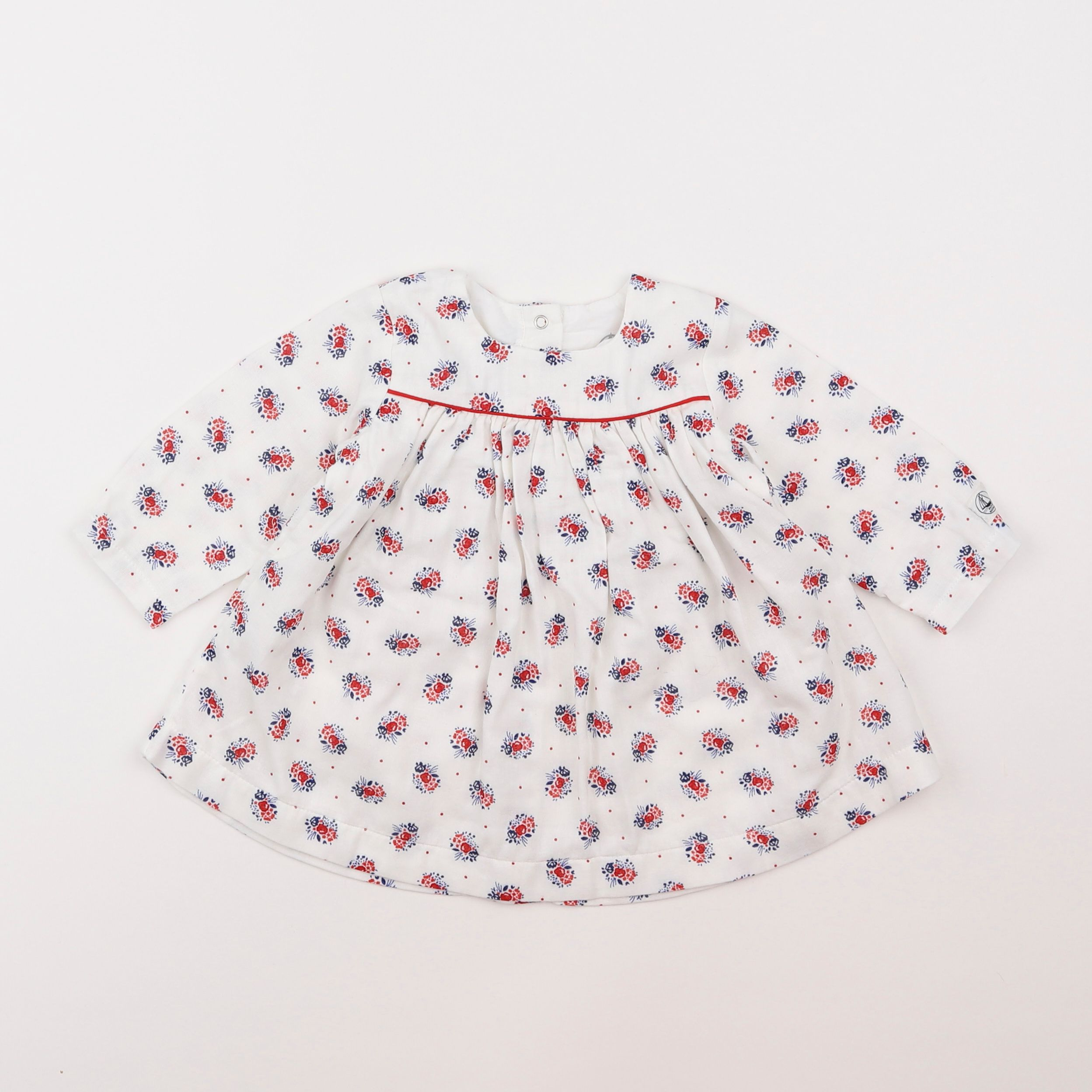 Petit Bateau - robe blanc - 6 mois