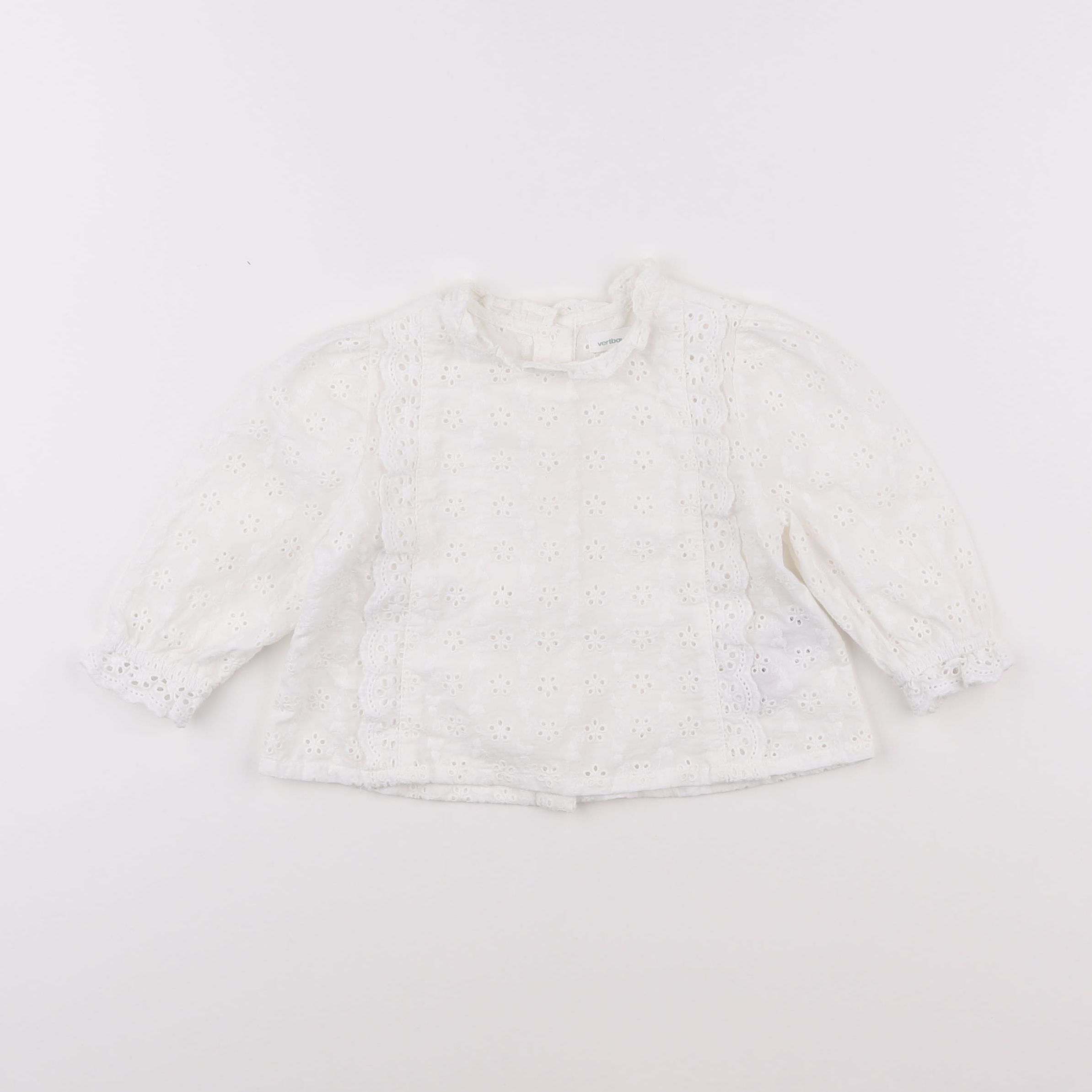 Vertbaudet - blouse blanc - 9 mois