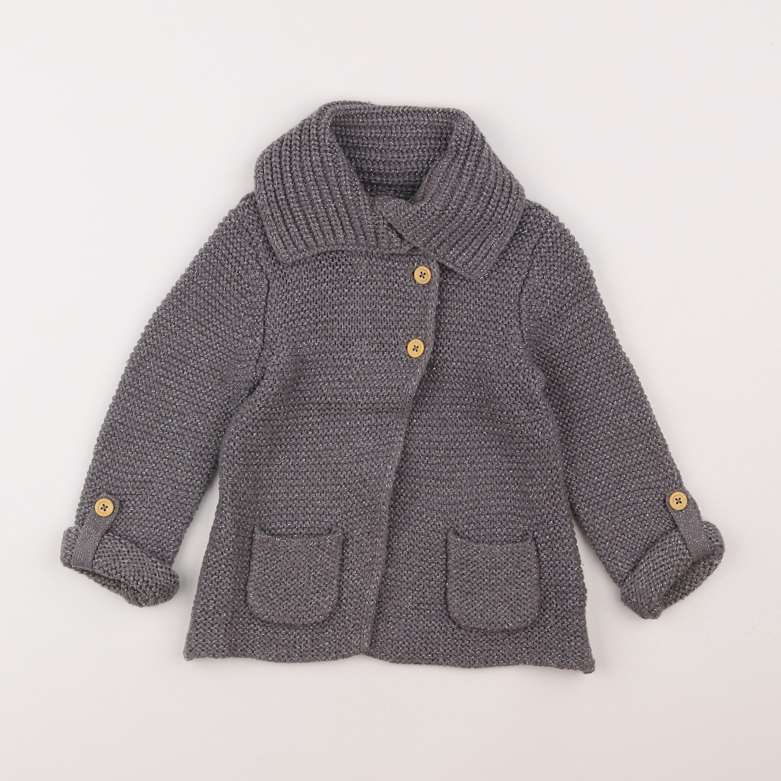 Vertbaudet - gilet gris - 4 ans