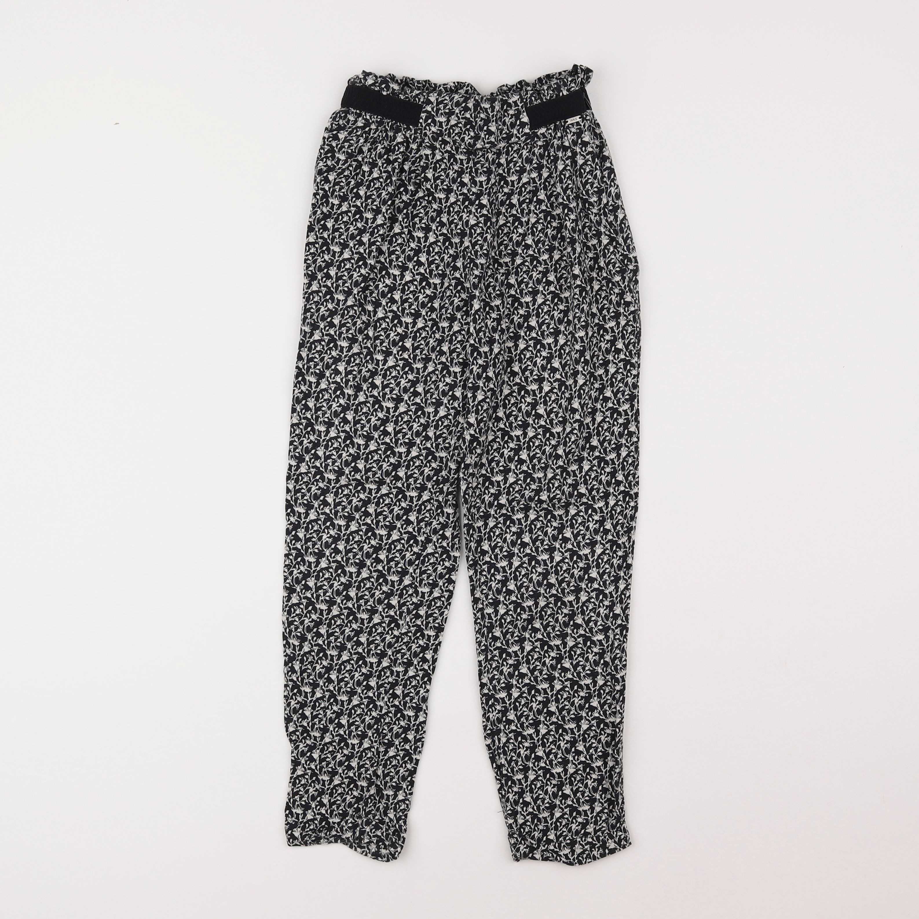 IKKS - pantalon blanc, noir - 7 ans