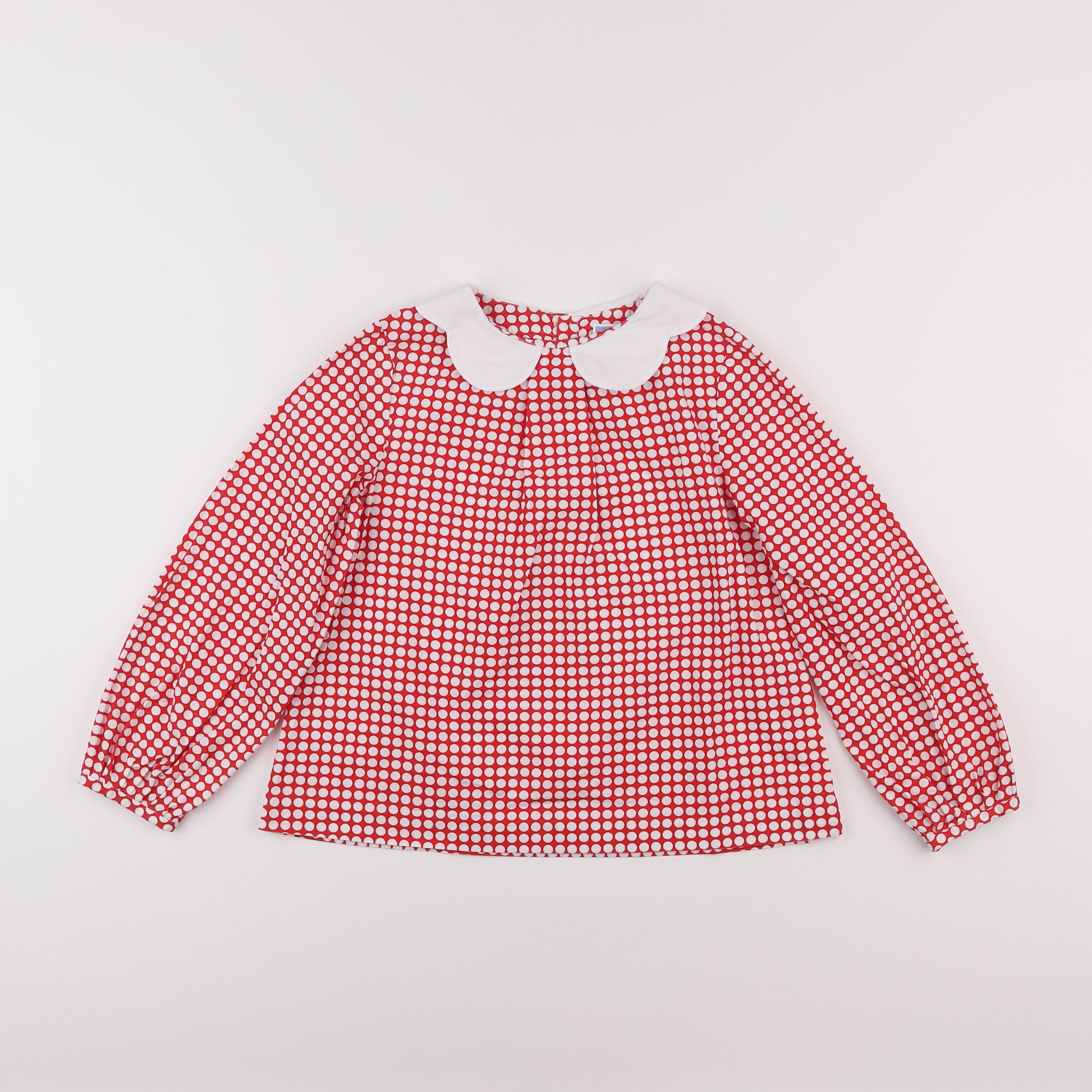 Jacadi - blouse blanc, rouge - 8 ans