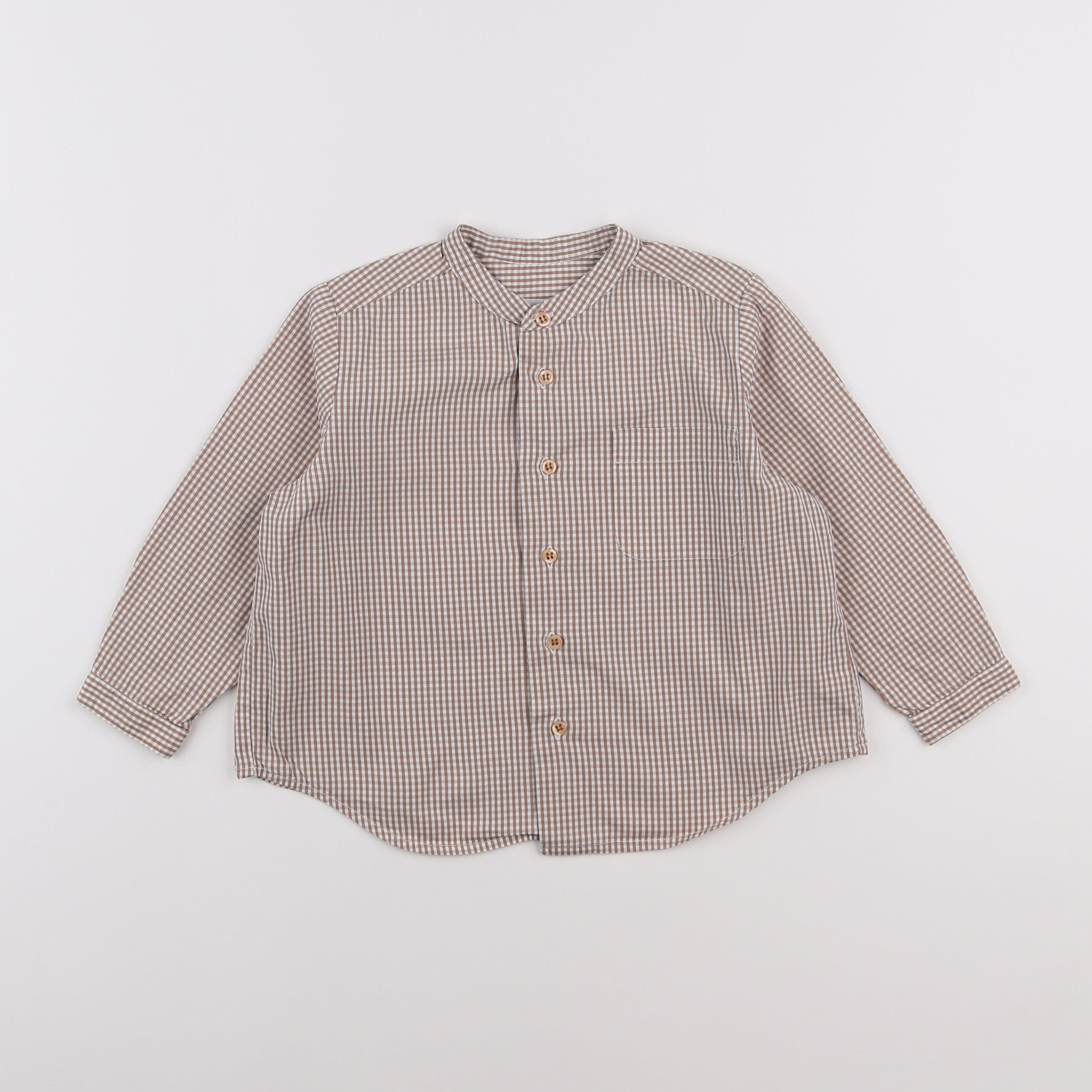 Bonpoint - chemise marron - 2 ans